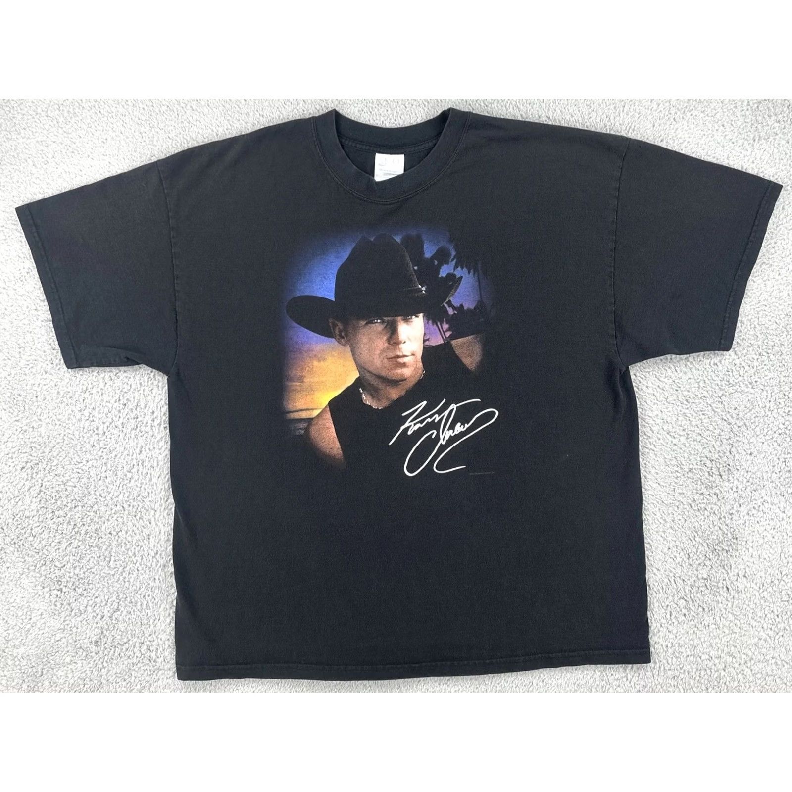 Vintage VINTAGE M&O KNITS T-Shirt Black 2XL Kenny Chesney Margaritas Señoritas 2003 Tour Cowboy Music 90s Classic Mens Size US XXL / EU 58 / 5 - 2 Thumbnail