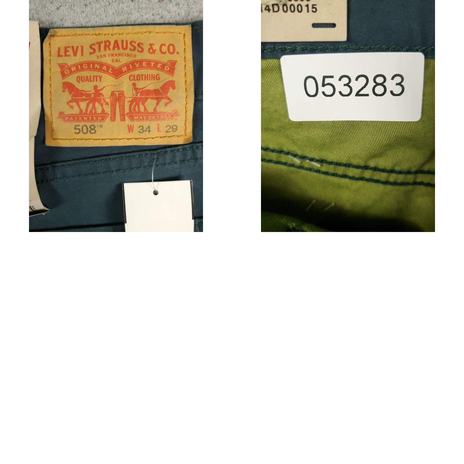Levi's Levis 508 Jeans Mens 34x29 Blue Regular Tapered Leg Cotton Pants Size US 34 / EU 50 - 8 Thumbnail
