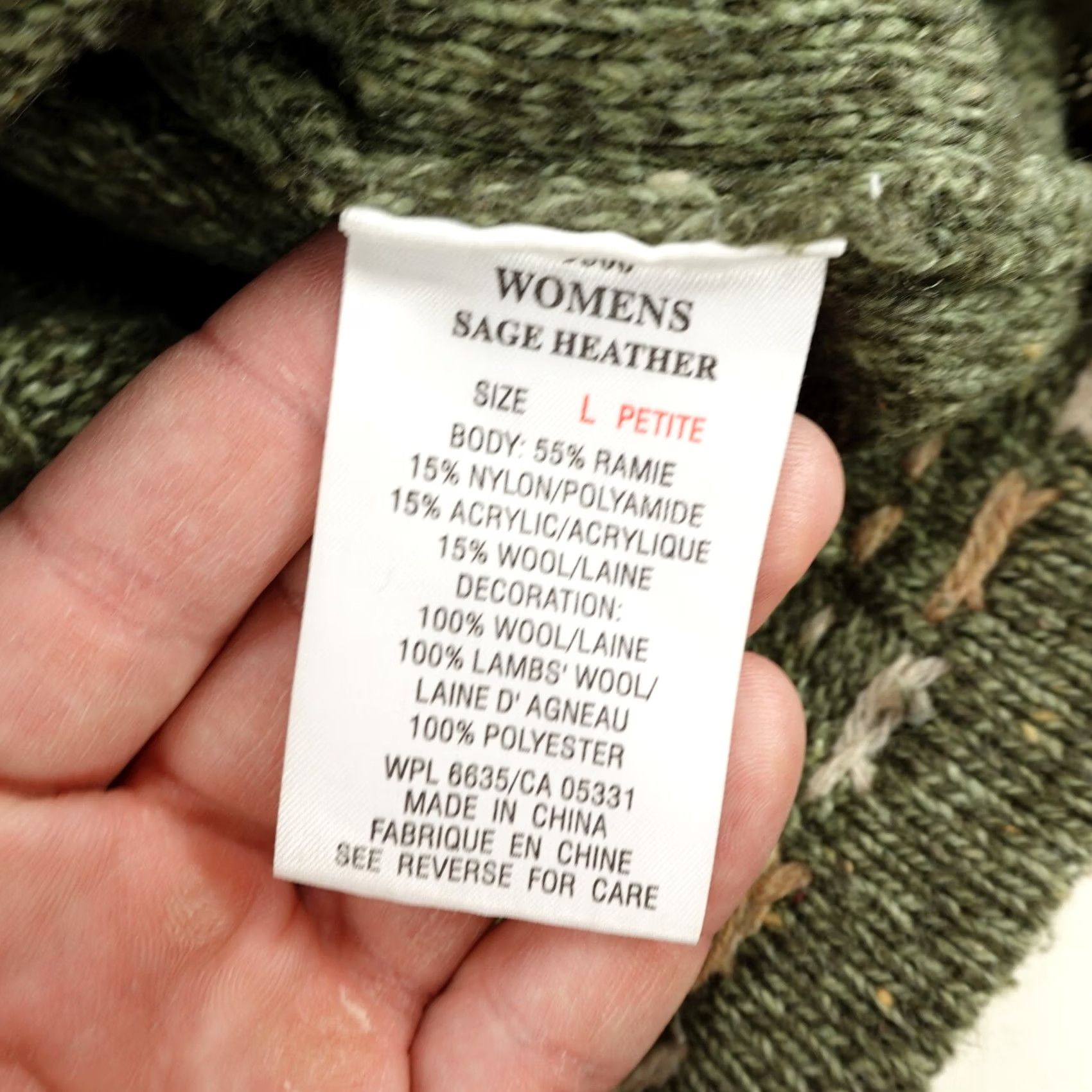 Vintage Woolrich Sweater Women Large Petite Green 1/4 Zip Sage Heather Wool Pullover Size L / US 10 / IT 46 - 5 Thumbnail