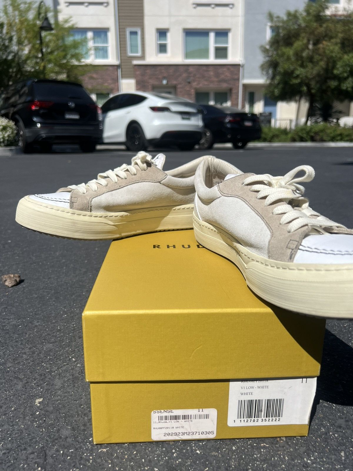 Rhude Rhude White Leather Sneakers Size US 11 / EU 44 - 5 Thumbnail