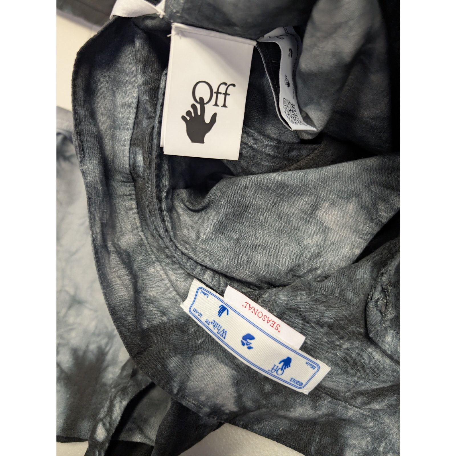 Off-White o1rshd1 Bounce Tie Dye Ripstop Cargo Pants Warm Grey / White Size US 38 / EU 54 - 16 Thumbnail