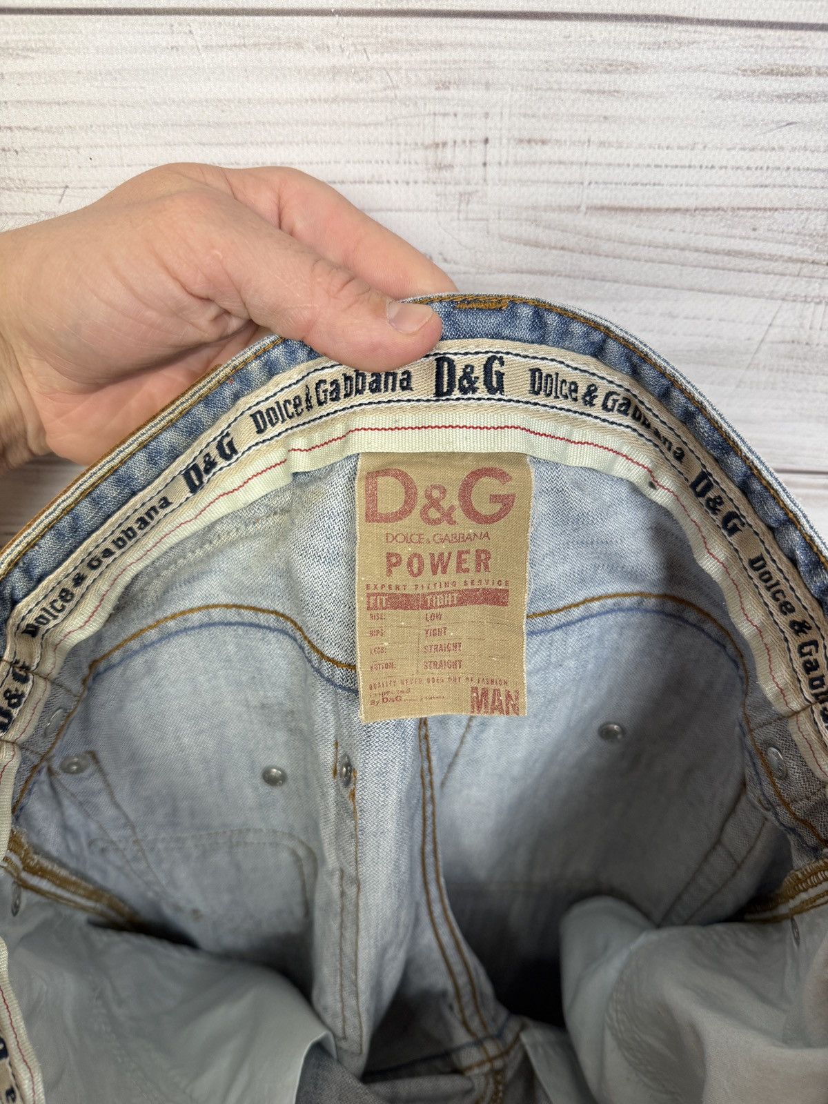 Dolce & Gabbana Vintage Dolce Gabbana Jeans Big Logo Washed Distressed Japan Size US 30 / EU 46 - 19 Thumbnail