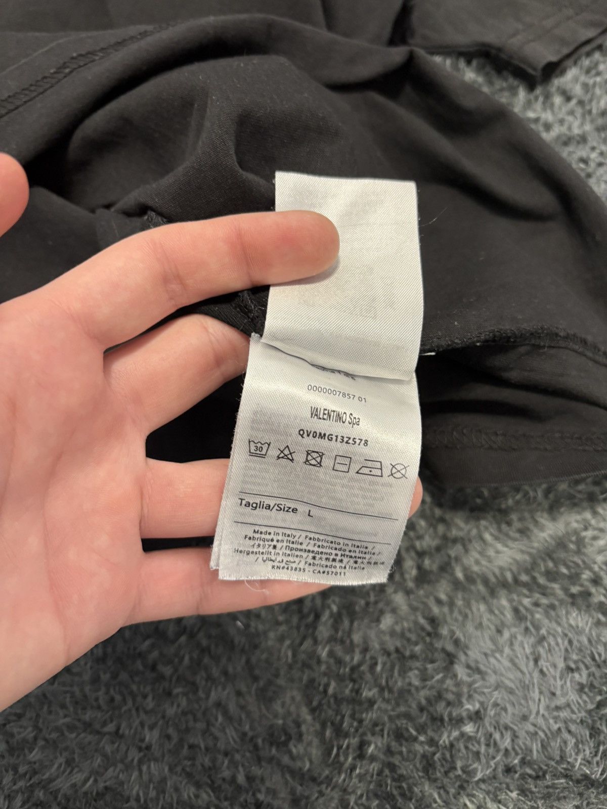 Valentino Valentino Small Logo Black Tee Size US L / EU 52-54 / 3 - 5 Thumbnail