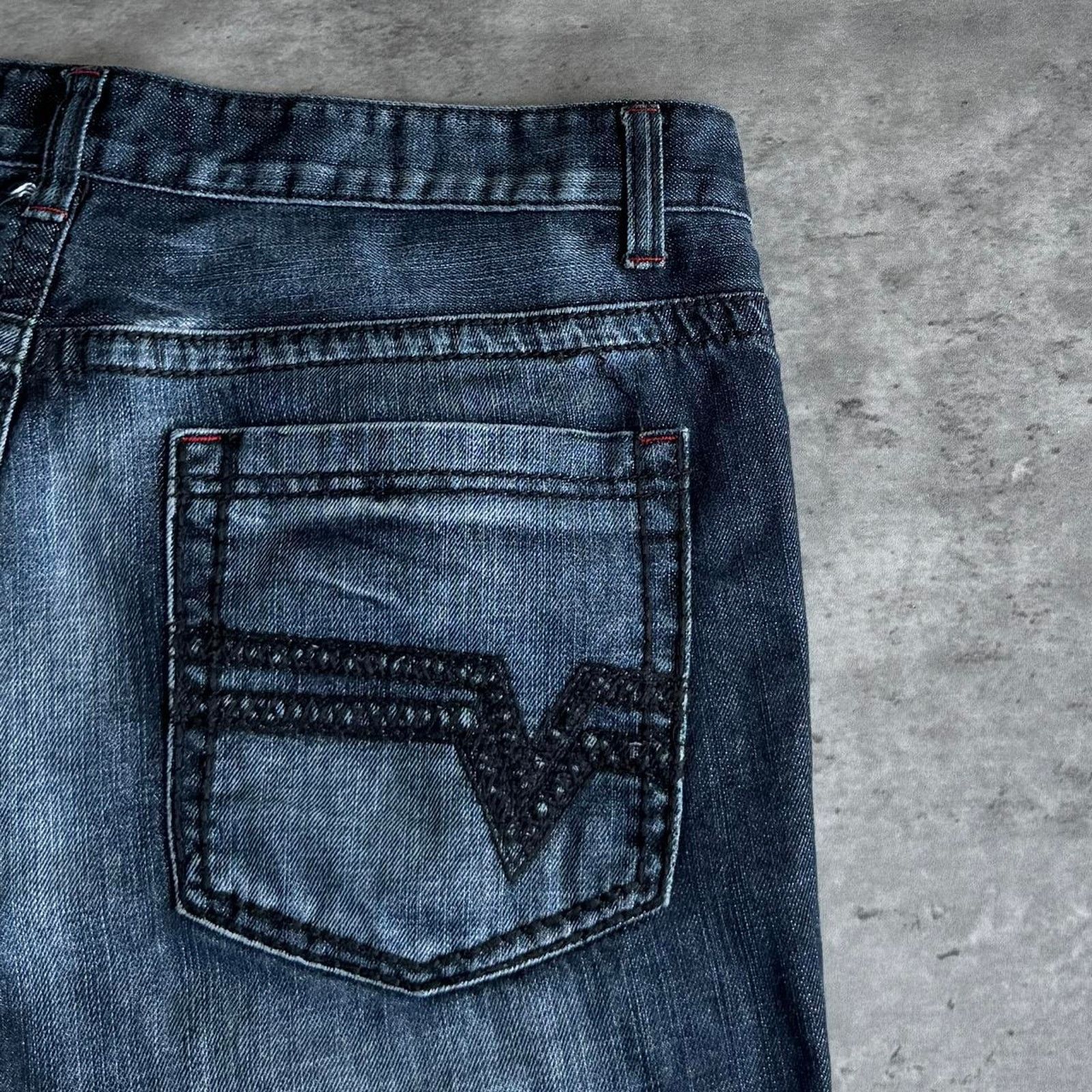 I.N.C Vintage Y2K Jnco Style Embroidered Baggy Opium Grunge Jeans Size US 34 / EU 50 - 3 Thumbnail