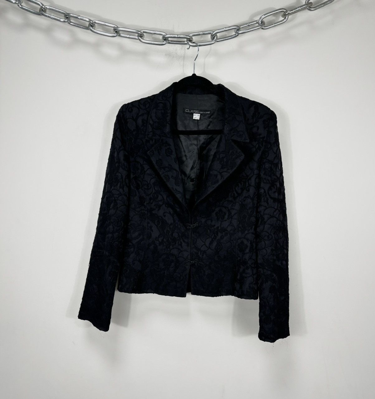 Just Cavalli Roberto Cavalli Class Floral Embroidered Wool Blazer Jacket Size M / US 6-8 / IT 42-44 - 1 Thumbnail
