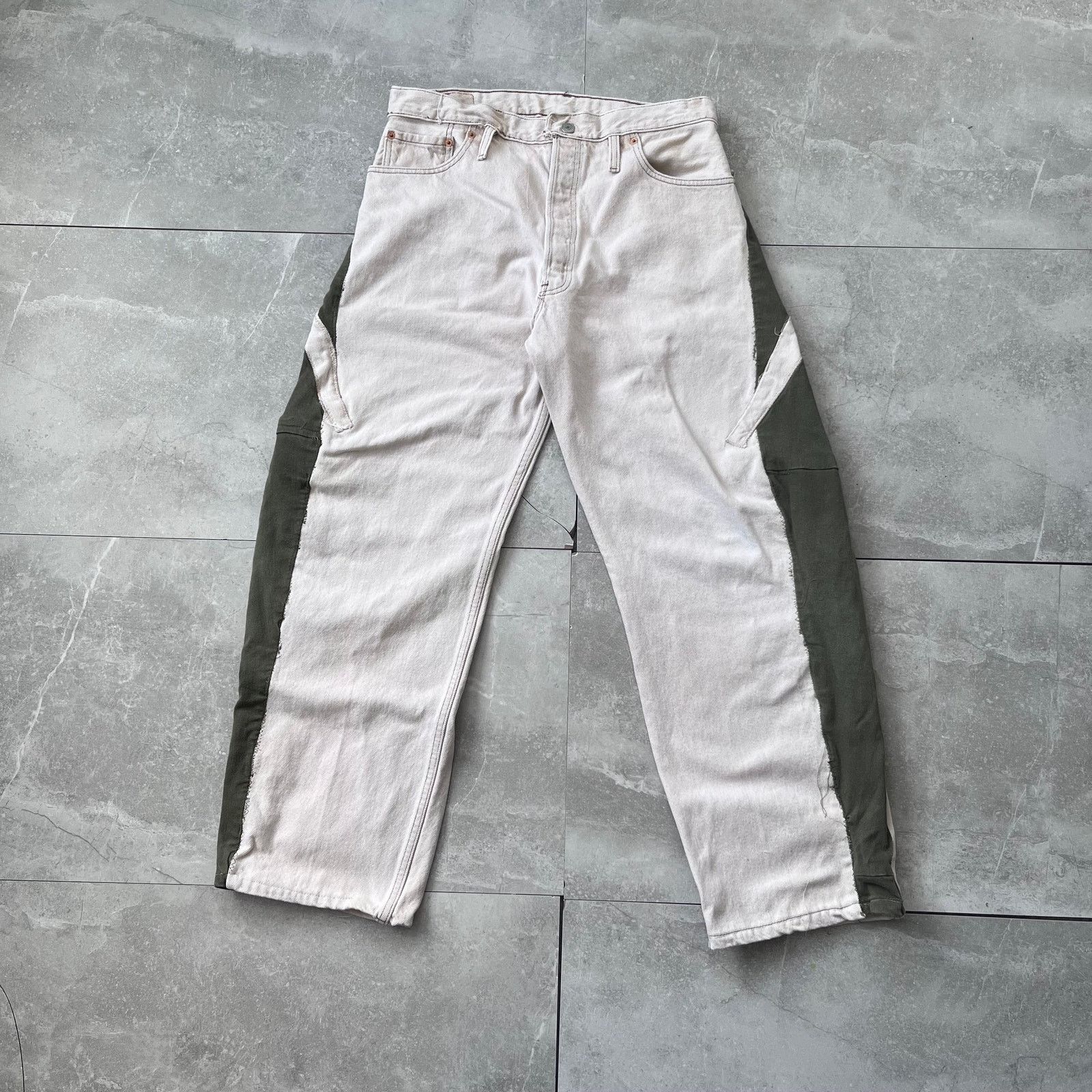 Levi's Custom Levi's Handmade Barrel Pants – Cream & Olive – 32x30 Size US 32 / EU 48 - 6 Thumbnail