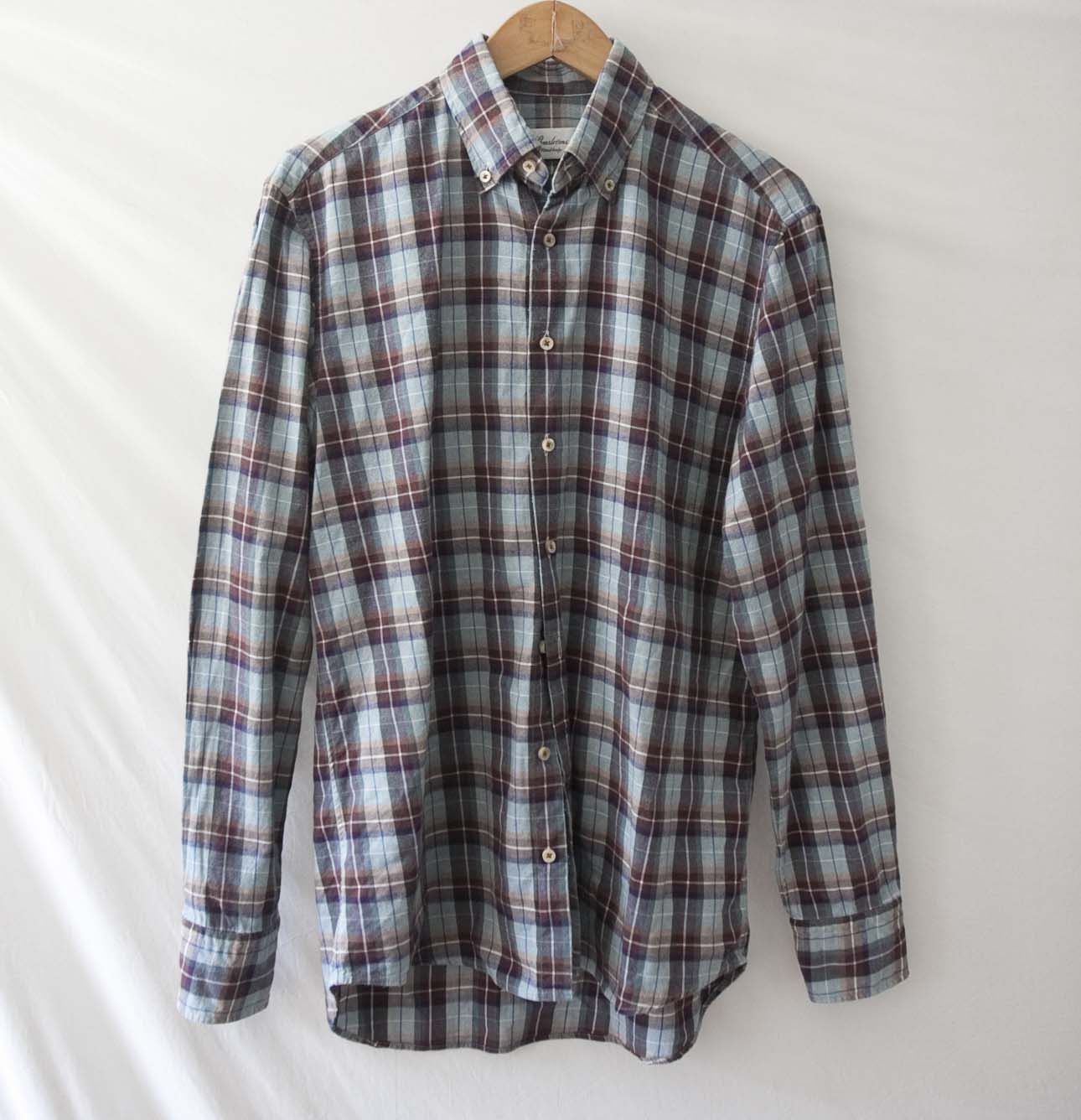 Other Stenstroms Shirt Fitted Body Size M Flannel Blue Plaid Size US M / EU 48-50 / 2 - 2 Thumbnail