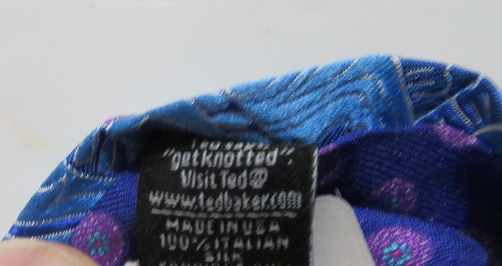 Ted Baker Ted Baker Necktie Tie Blue Paisley New Size ONE SIZE - 5 Thumbnail