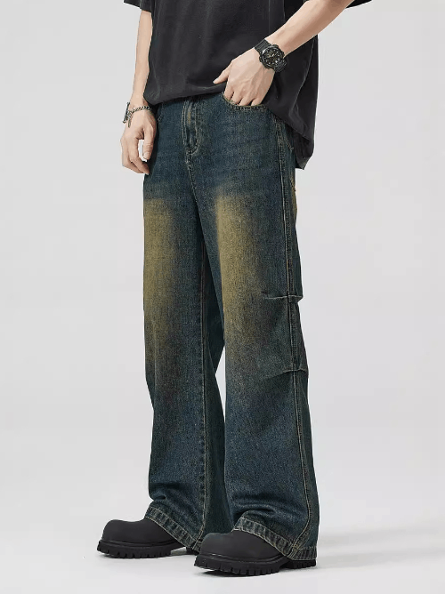 Japanese Brand × Jean Vintage distressed flared baggy jeans for men Size US 32 / EU 48 - 3 Thumbnail