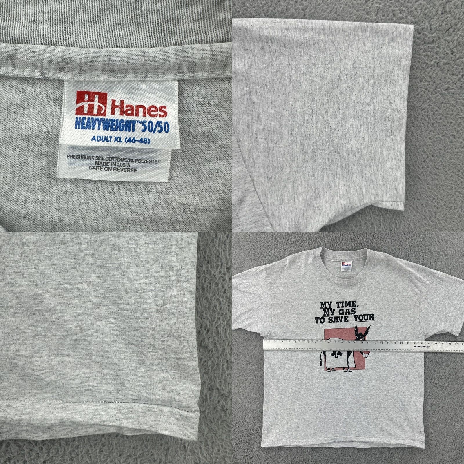 Hanes VINTAGE Hanes Men’s XL Gray T Shirt Made In USA 80s Funny Graphic Print Tee EUC Shirt Mens XL Gray 80s Funny Graphic Print Art Holiday? Size US XL / EU 56 / 4 - 8 Thumbnail