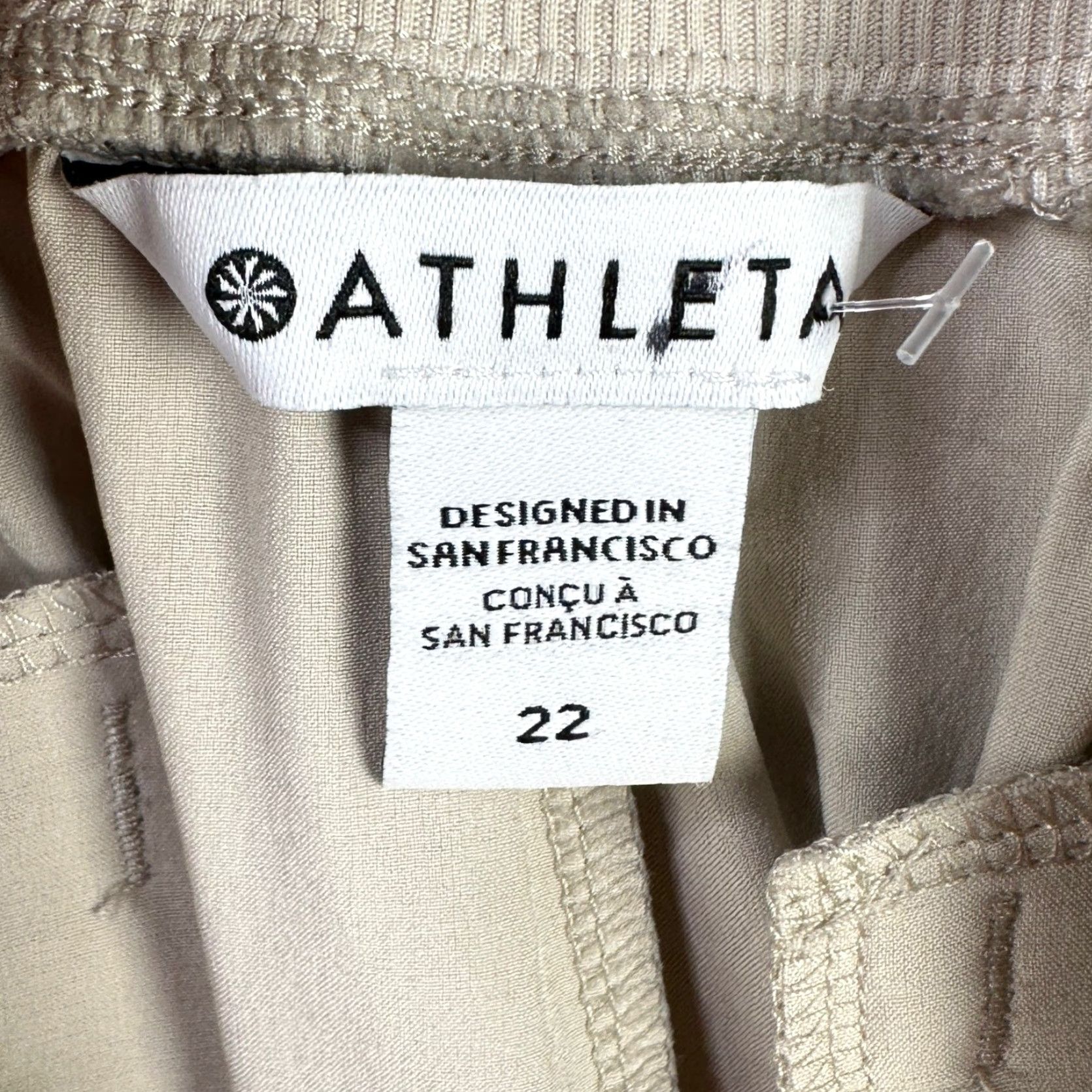 Athleta Athleta Womens Brooklyn Ankle Pants 22 Beige Pull On Stretch Straight Fit Pants Womens 22 Beige Size 40" / US 18 - 4 Thumbnail