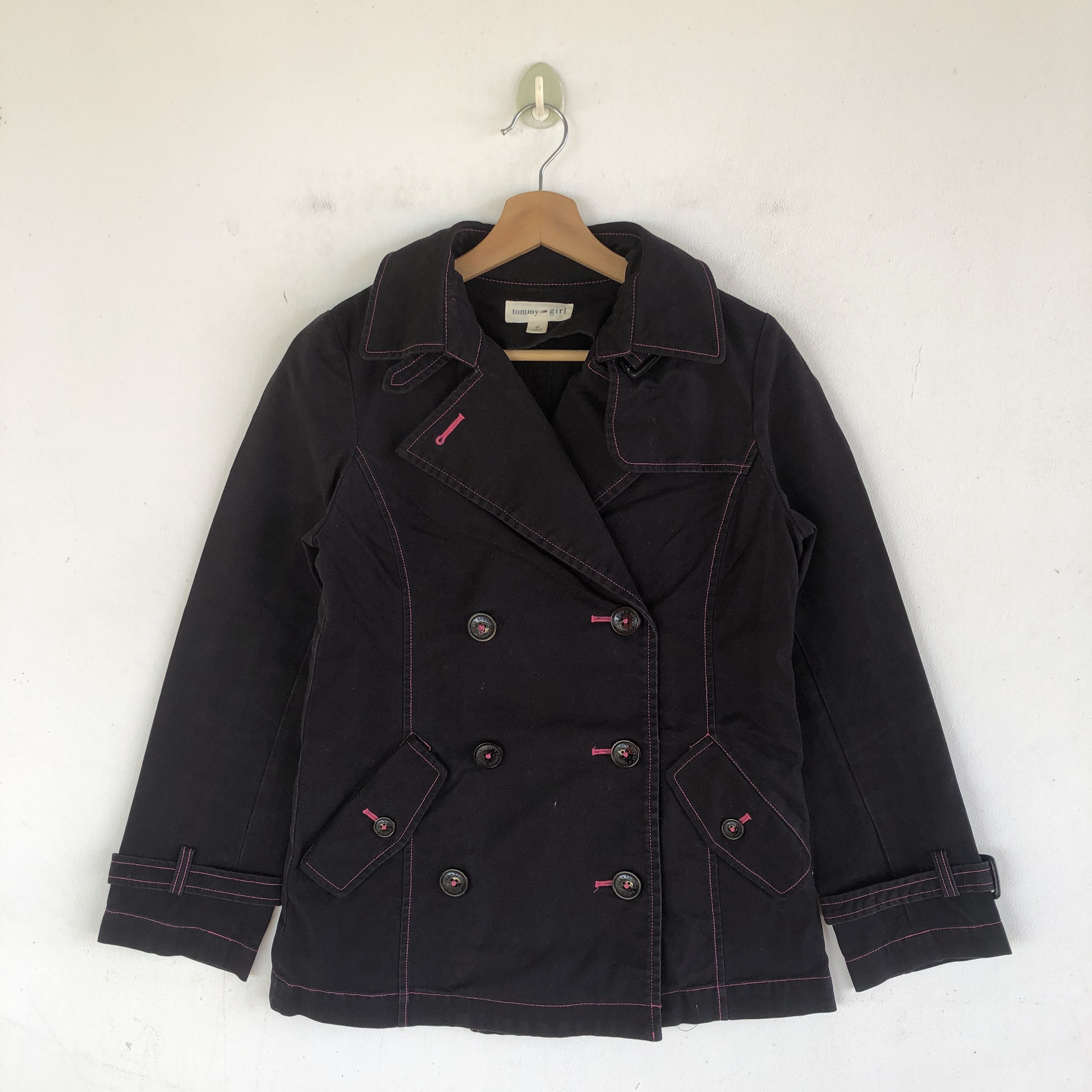 Tommy Hilfiger × Vintage Vintage Tommy Girl Double Breasted Gothic Jacket Size S / US 4 / IT 40 - 1 Thumbnail