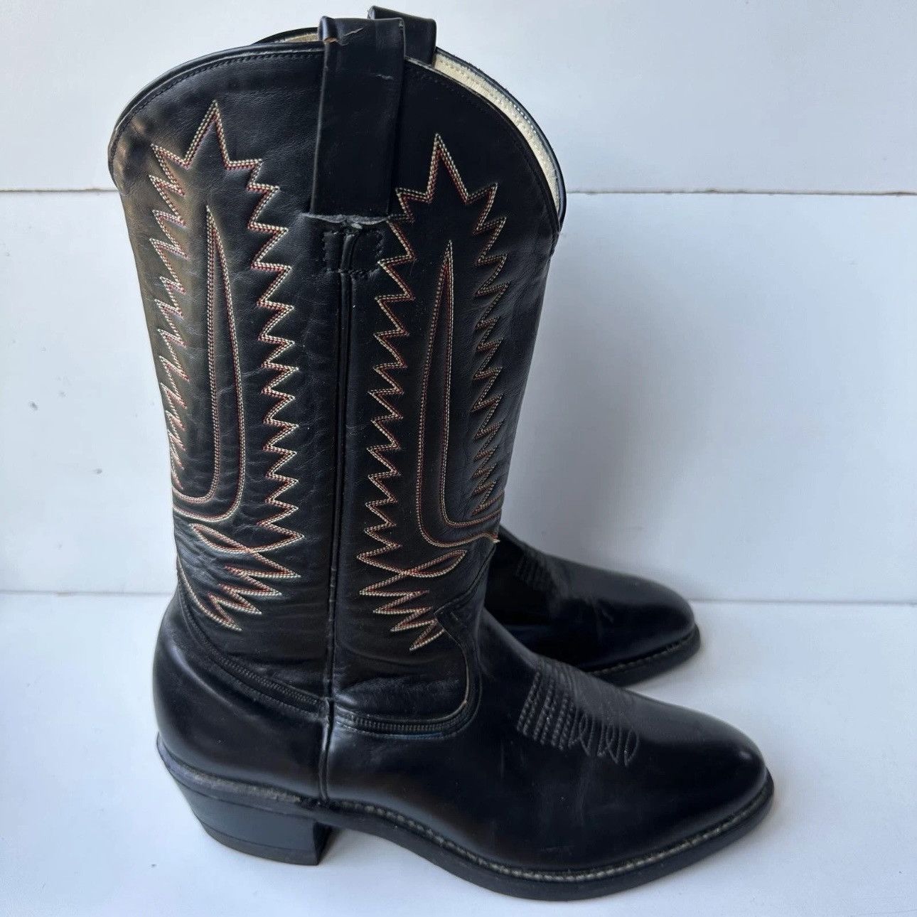 Other Tufgum Vintage Unisex Western Cowboy Boots Leather Size 11 Size US 11 / EU 44 - 7 Thumbnail