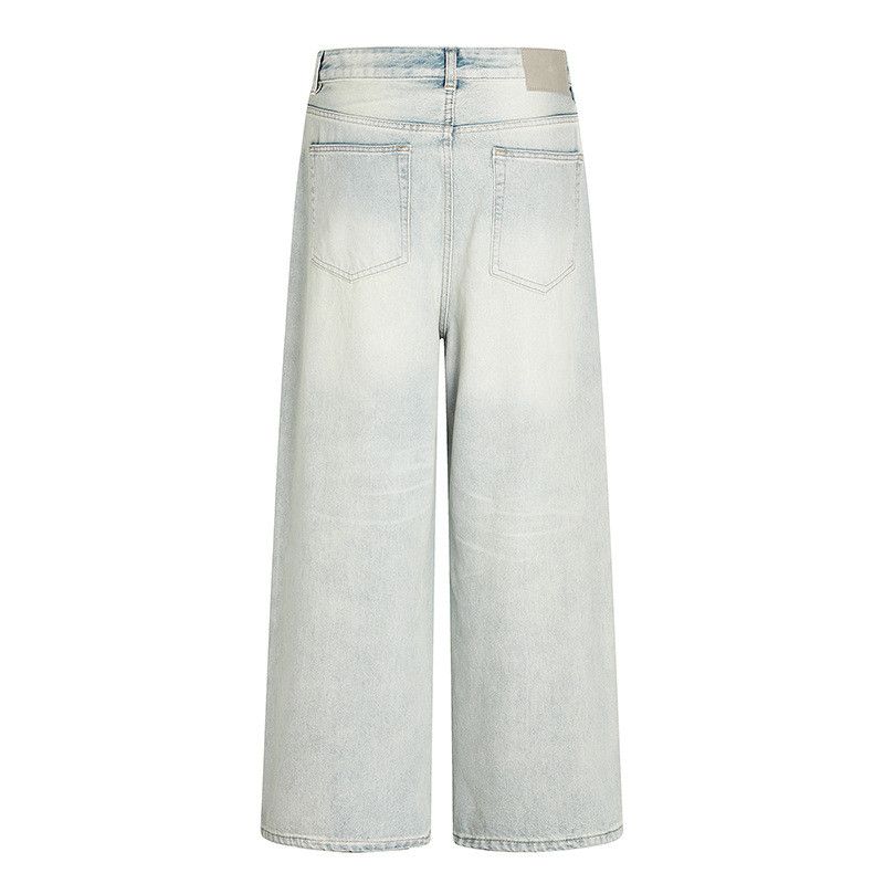 Jean American street washed distressed wide-leg scimitar jeans Size US 32 / EU 48 - 2 Thumbnail