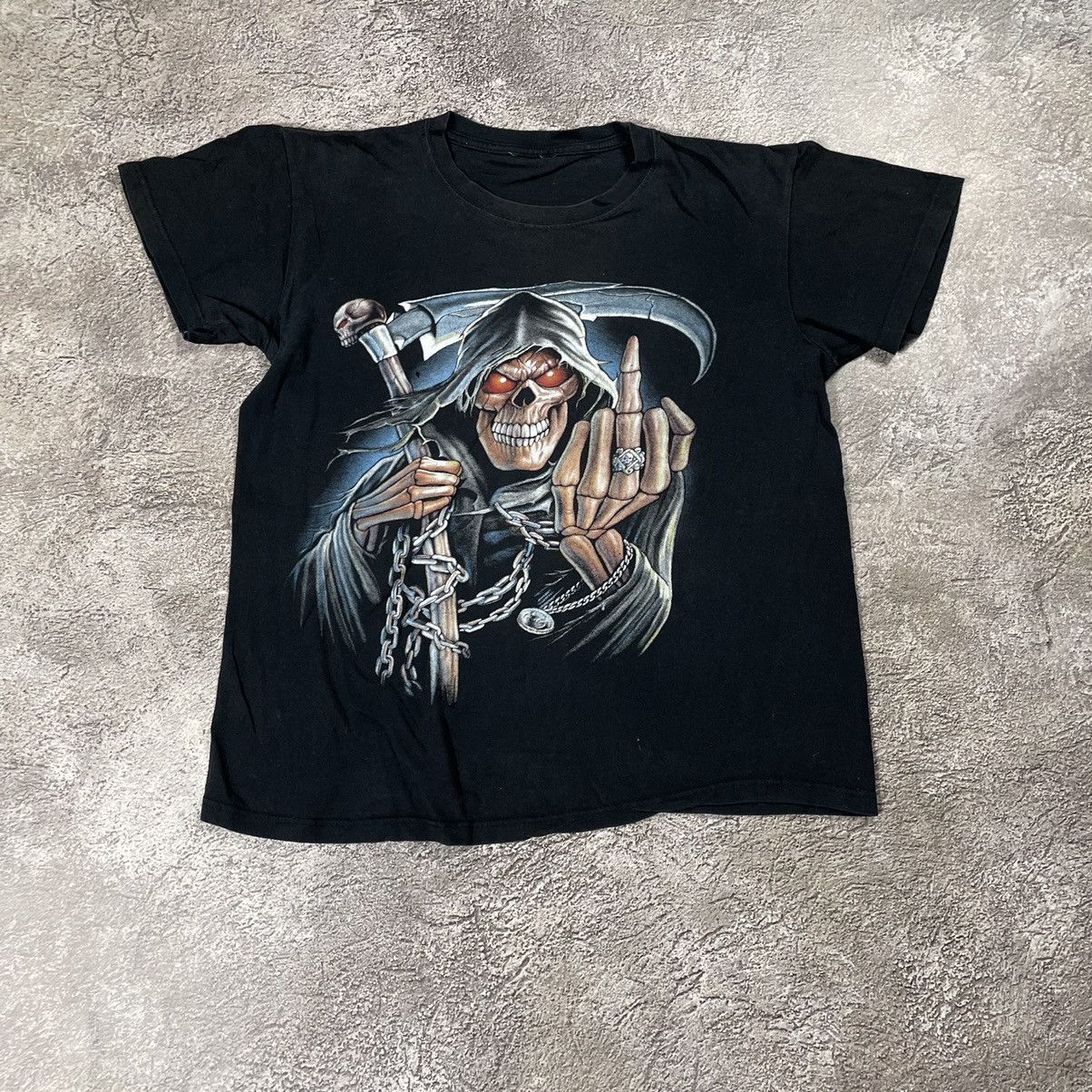 Vintage Vintage 90s Horror Skeleton Graphic Tee Grunge Streetwear S Size US S / EU 44-46 / 1 - 1 Thumbnail