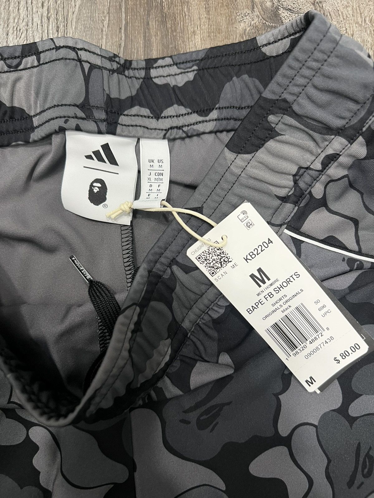 Adidas × Bape Adidas x Bape Football Slim Shorts Black SZ XL & XXL Size US 37 - 4 Thumbnail
