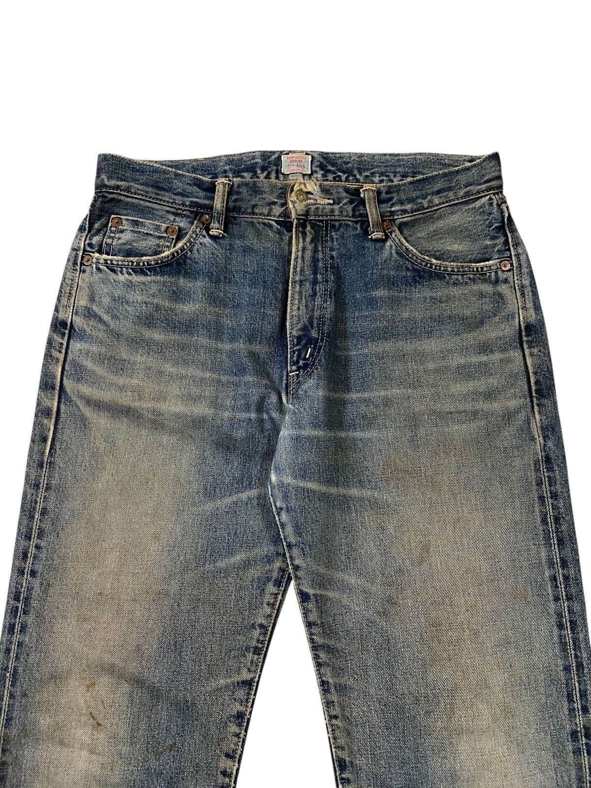 Edwin 00s EDWIN SELVEDGE Miss 505 Blue Rust Distressed Denim Jeans Size US 32 / EU 48 - 3 Thumbnail