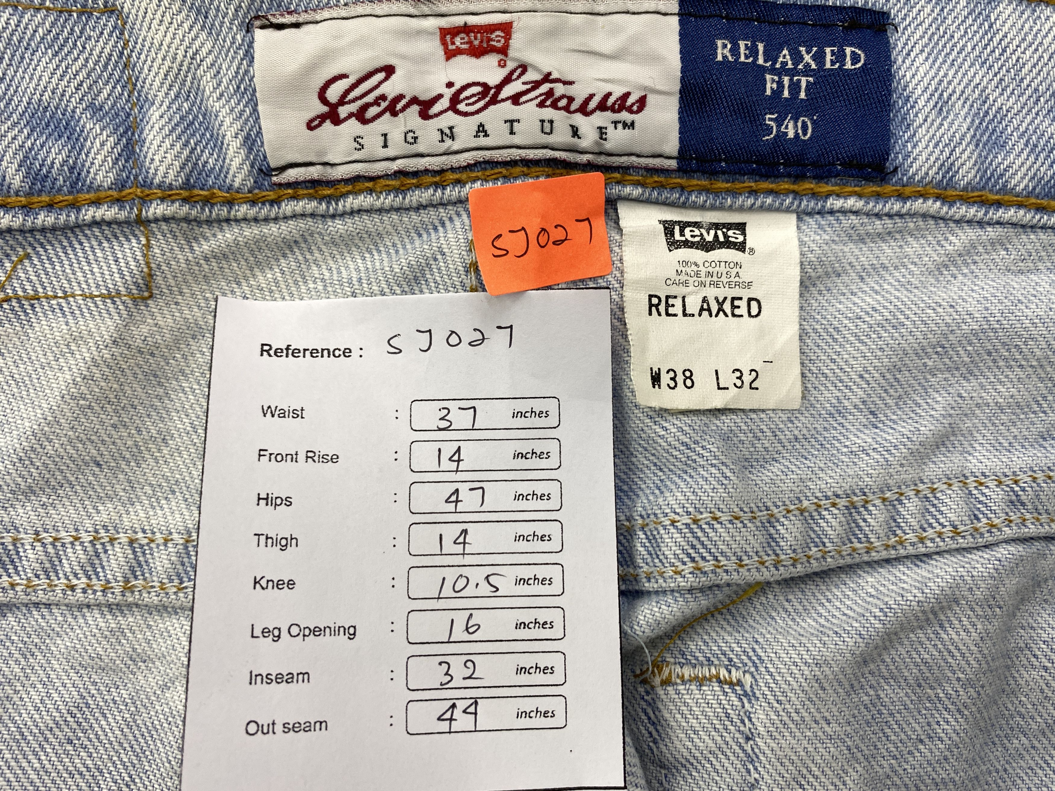Levi's Light Blue Wash Vintage Levi's 540 USA 37x32 Denim -SJ027 Size US 37 - 8 Thumbnail