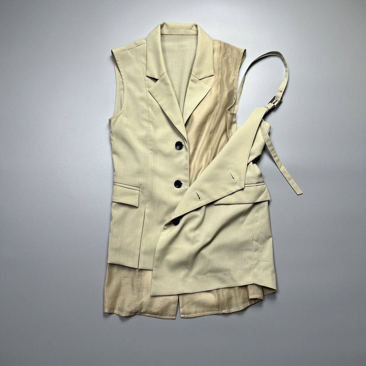 Japanese Brand United Tokyo - Clipping Slit layered Vest Size XS / US 0-2 / IT 36-38 - 4 Thumbnail