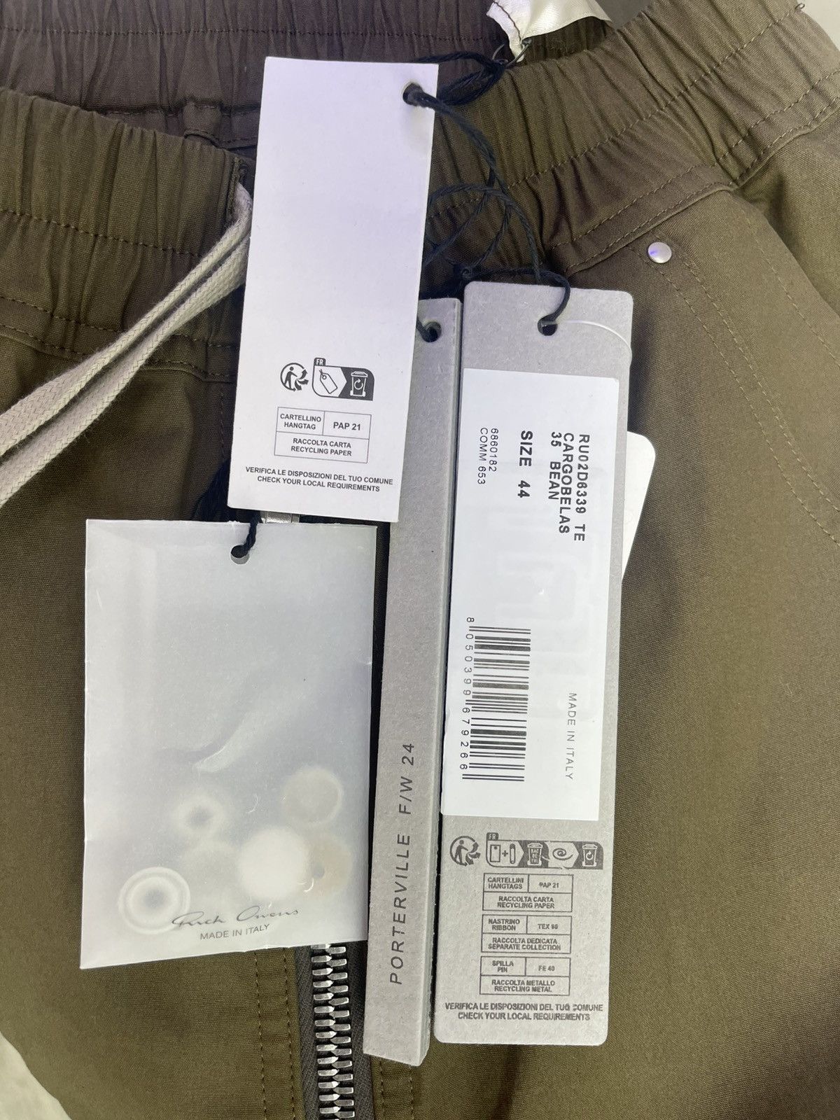 Rick Owens Rick Owens bela cargo olive pants Size US 30 / EU 46 - 7 Thumbnail