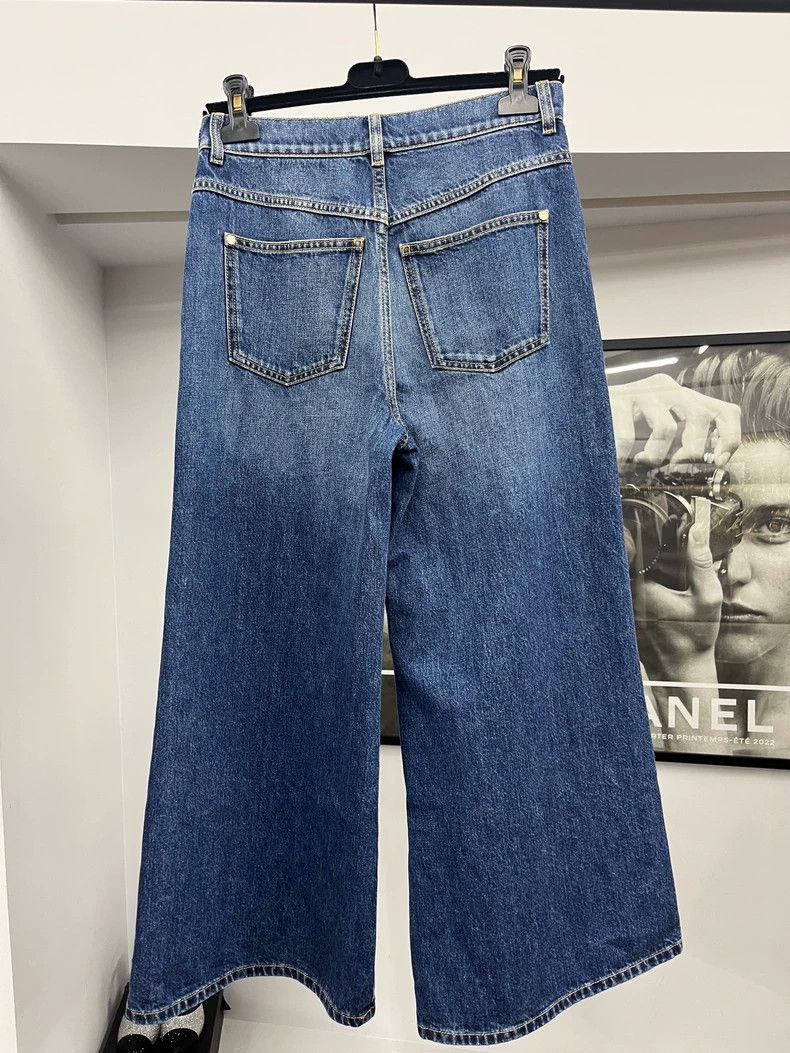 Chanel Chanel 24K Chanel wide-leg jeans Size 42" / US 20 - 2 Thumbnail