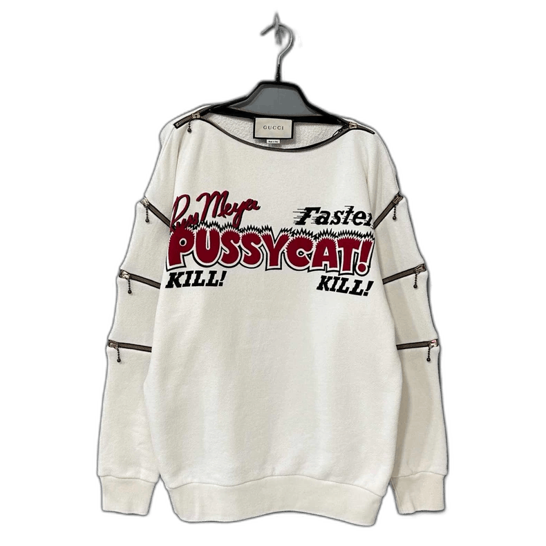 Gucci Beige Zipper Sweatshirt with Graphic Design-yf Size US XS / EU 42 / 0 - 1 Thumbnail