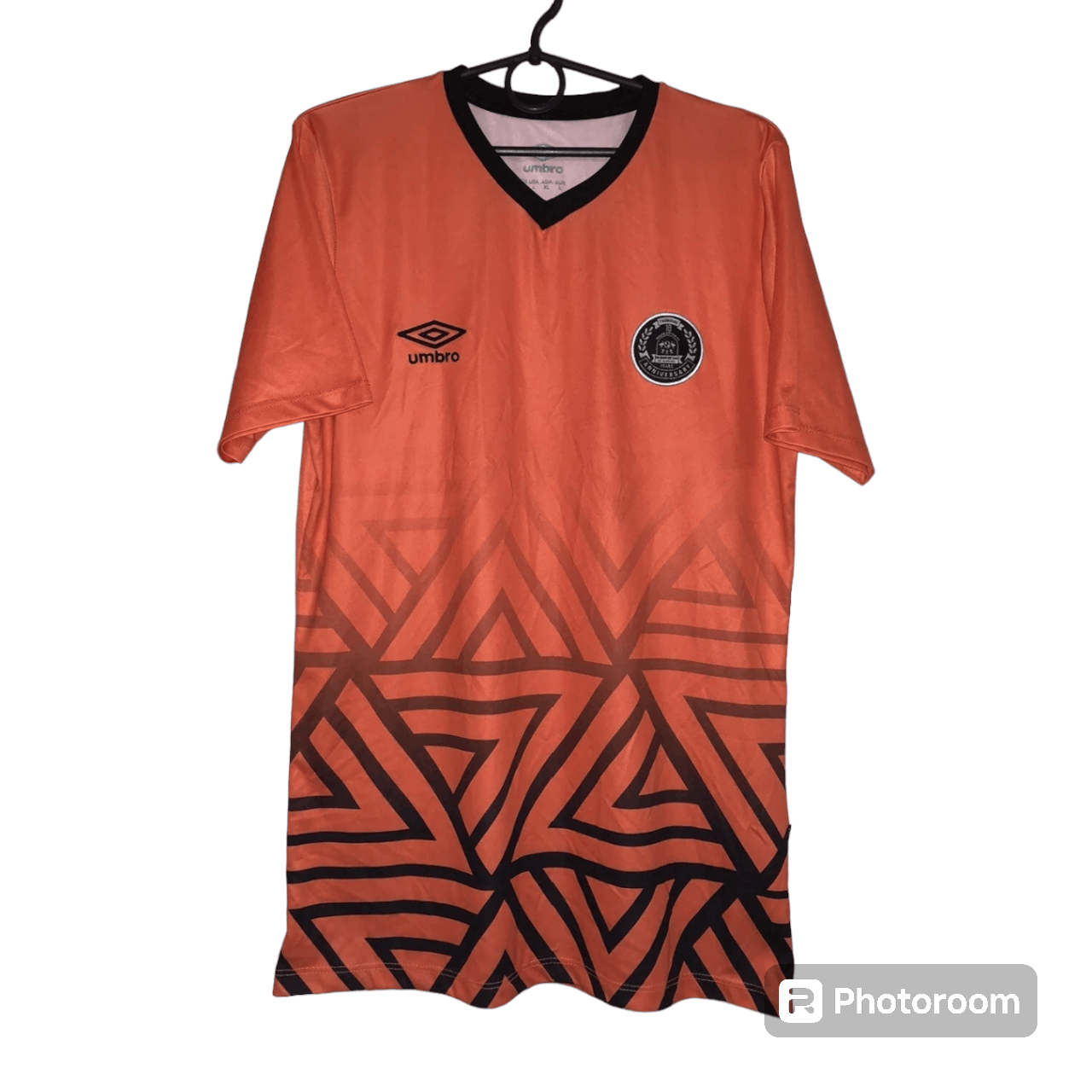 image of Jersey Orapa United African Africa Botswana Soccer in Orange Black, Men's (Size XL)