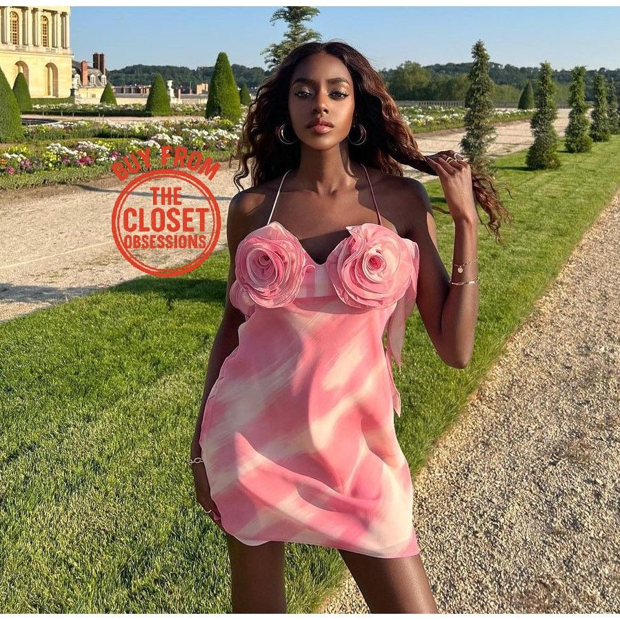 Mango MANGO Pink Rosette Mini Dress Coquette Barbiecore NWT Size M / US 6-8 / IT 42-44 - 3 Thumbnail