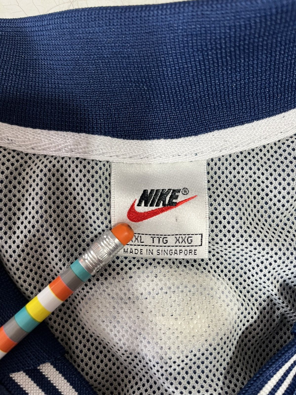 Nike × Vintage Vintage 90s Nike soccer style jersey Size US XXL / EU 58 / 5 - 3 Thumbnail
