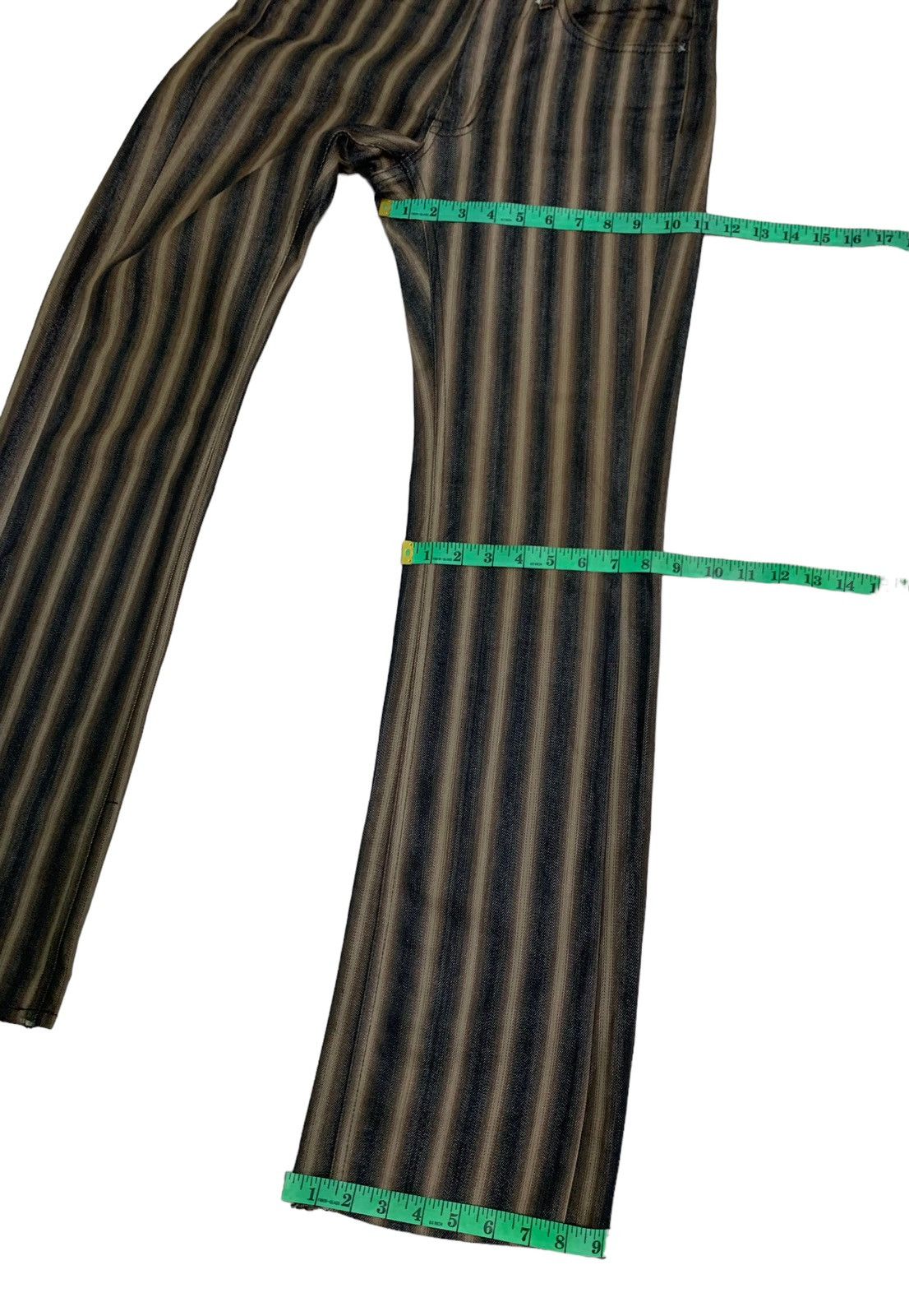 Japanese Brand 🔥Rare Vintage Wild Khakis Brown Stripes Flare Pants Size US 30 / EU 46 - 16 Thumbnail