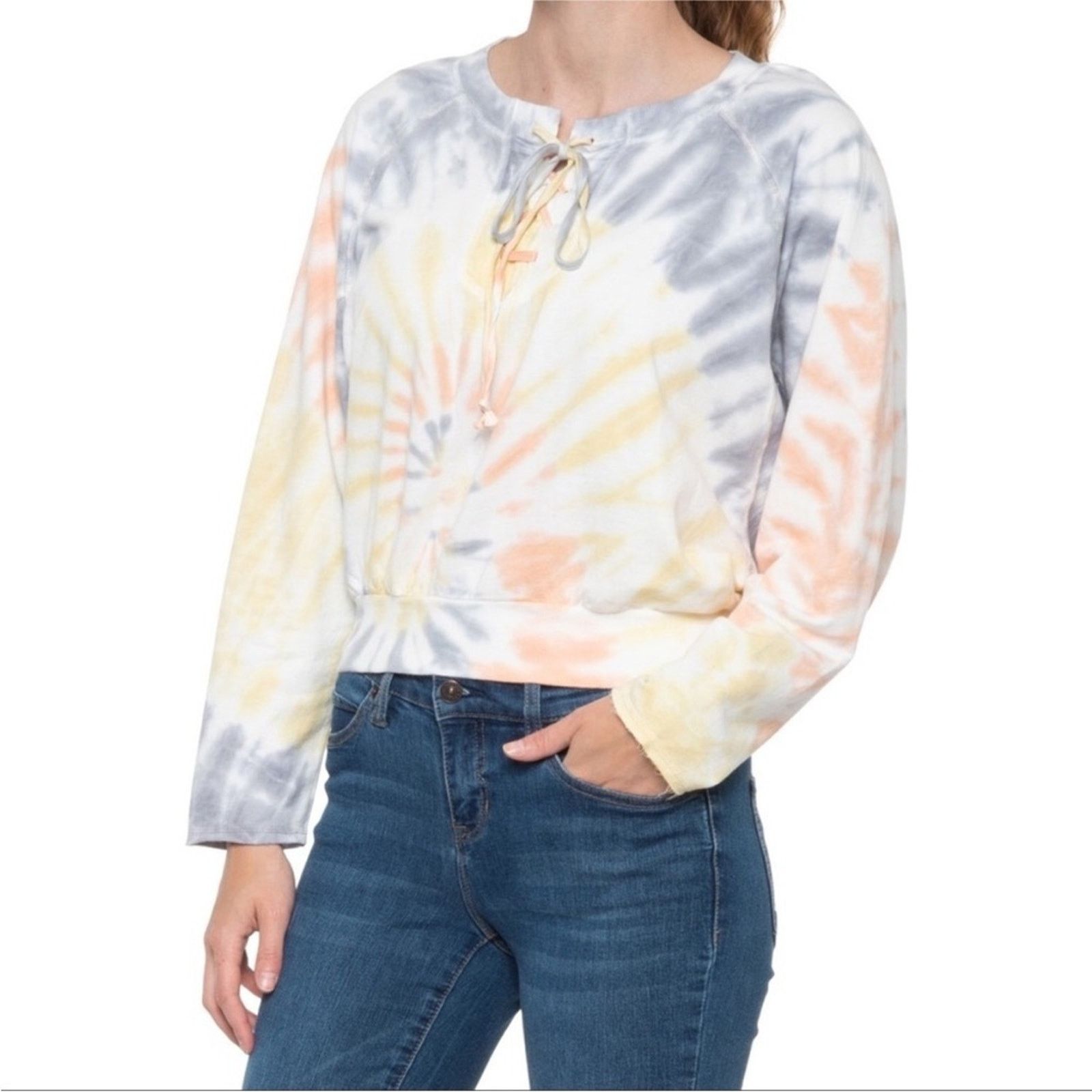 Young Fabulous & Broke YFB YOUNG FABULOUS White Tie Dye Pullover Sweatshirt Top Size M / US 6-8 / IT 42-44 - 1 Thumbnail