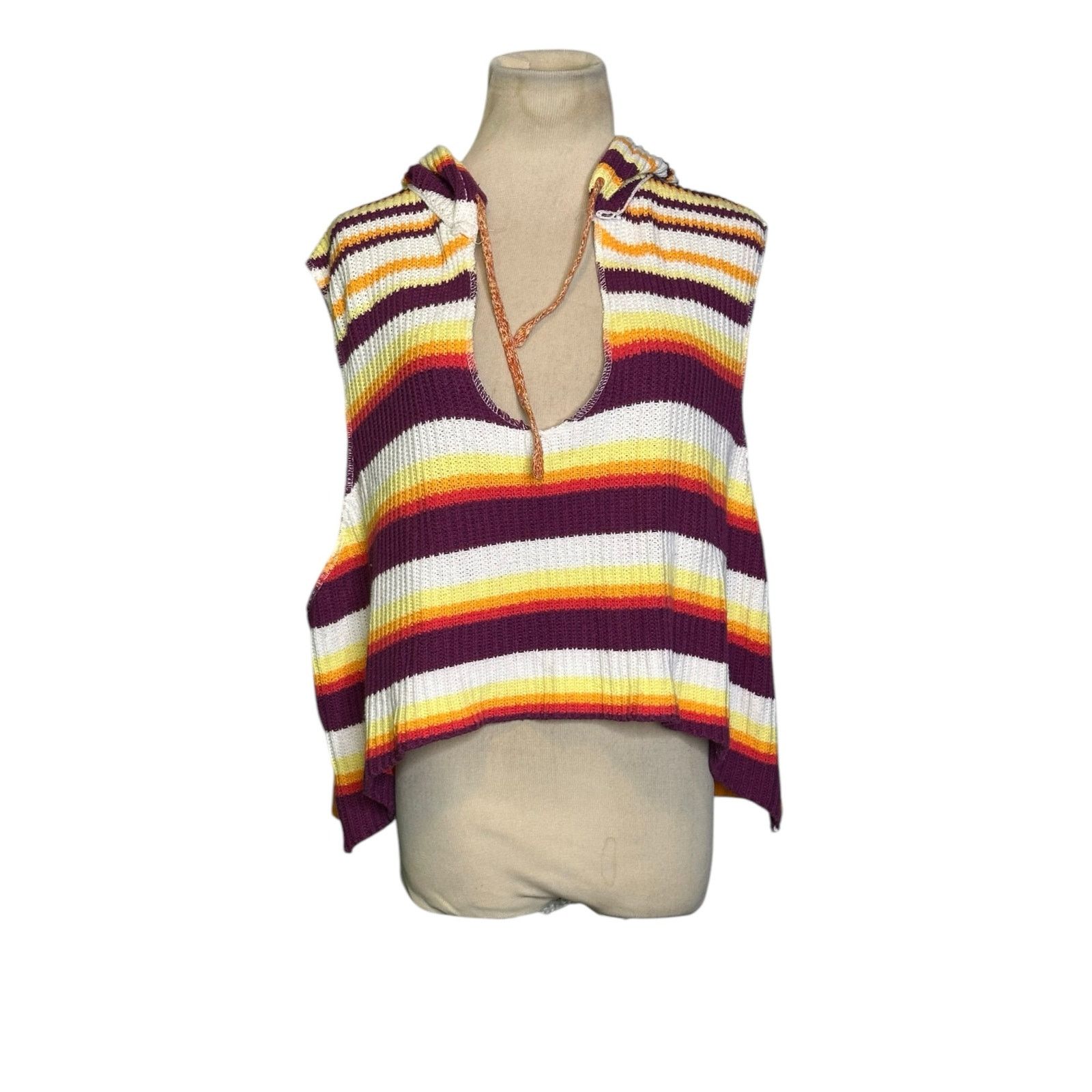 Bdg BDG colorful striped slouchy hoodie sweater Vest Size XS Size XS / US 0-2 / IT 36-38 - 10 Thumbnail