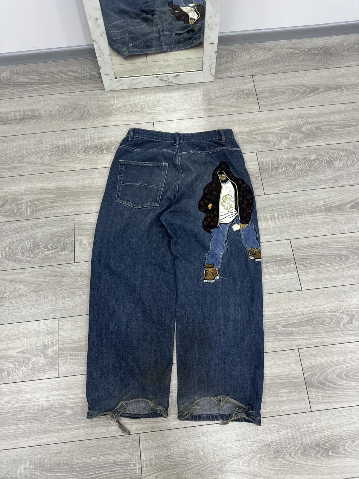 Vintage Baggy Jnco Style Wide Leg Japanese Jeans Hip Hop Rap