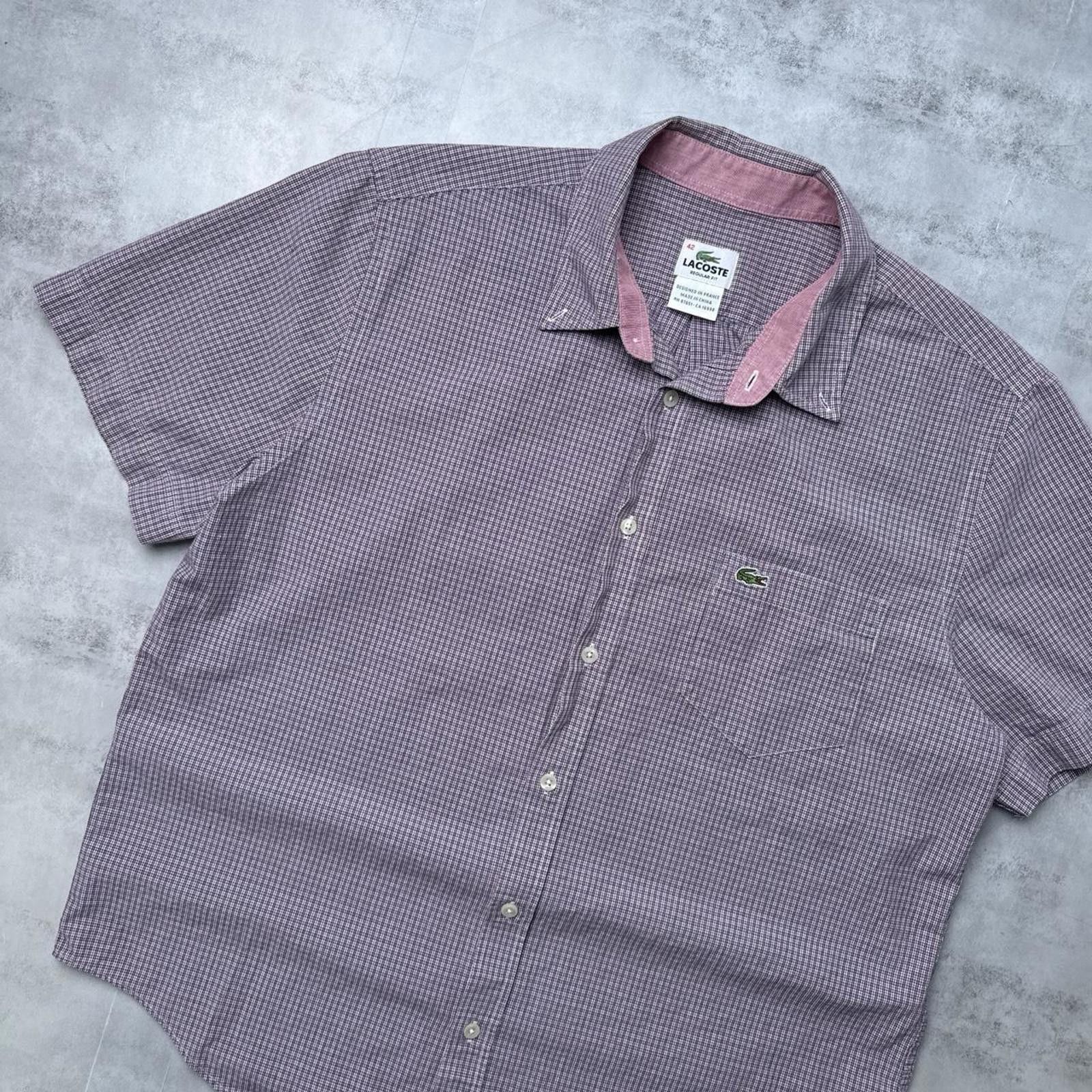 Lacoste Y2K Lacoste 00s Button Up Plaid Shirt Size US L / EU 52-54 / 3 - 2 Thumbnail