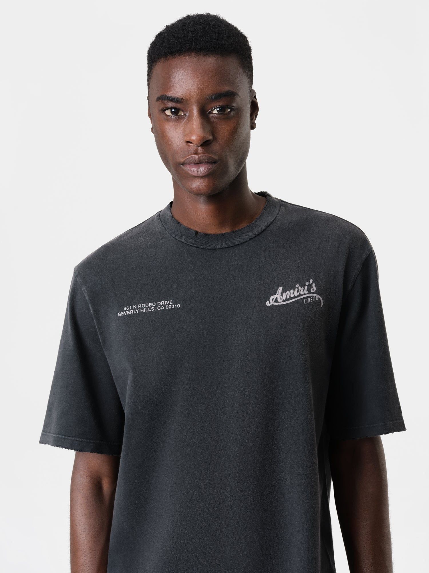 Amiri o1orln1025 Cinemas Vintage T-Shirt in Black Size US M / EU 48-50 / 2 - 3 Thumbnail
