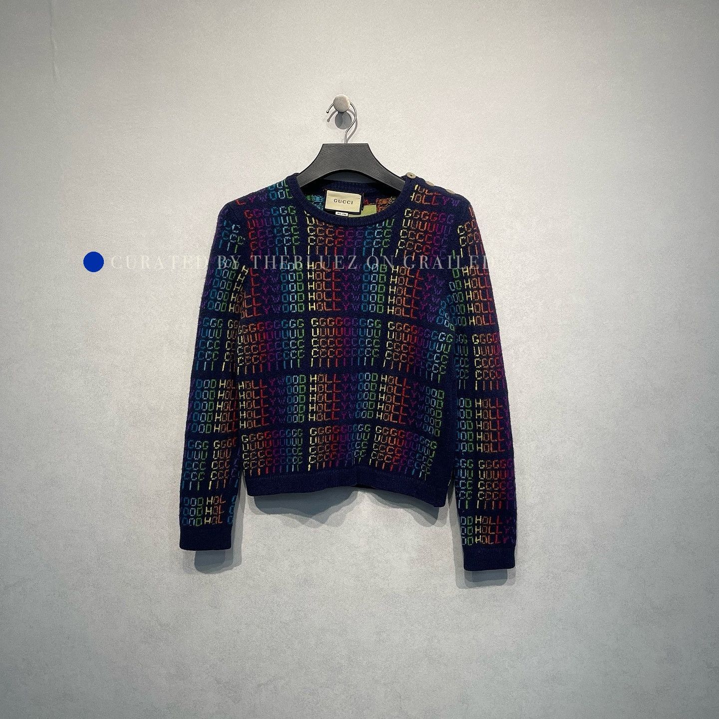 Gucci Colorful Rainbow Logo Knit Sweater Size US M / EU 48-50 / 2 - 1 Thumbnail