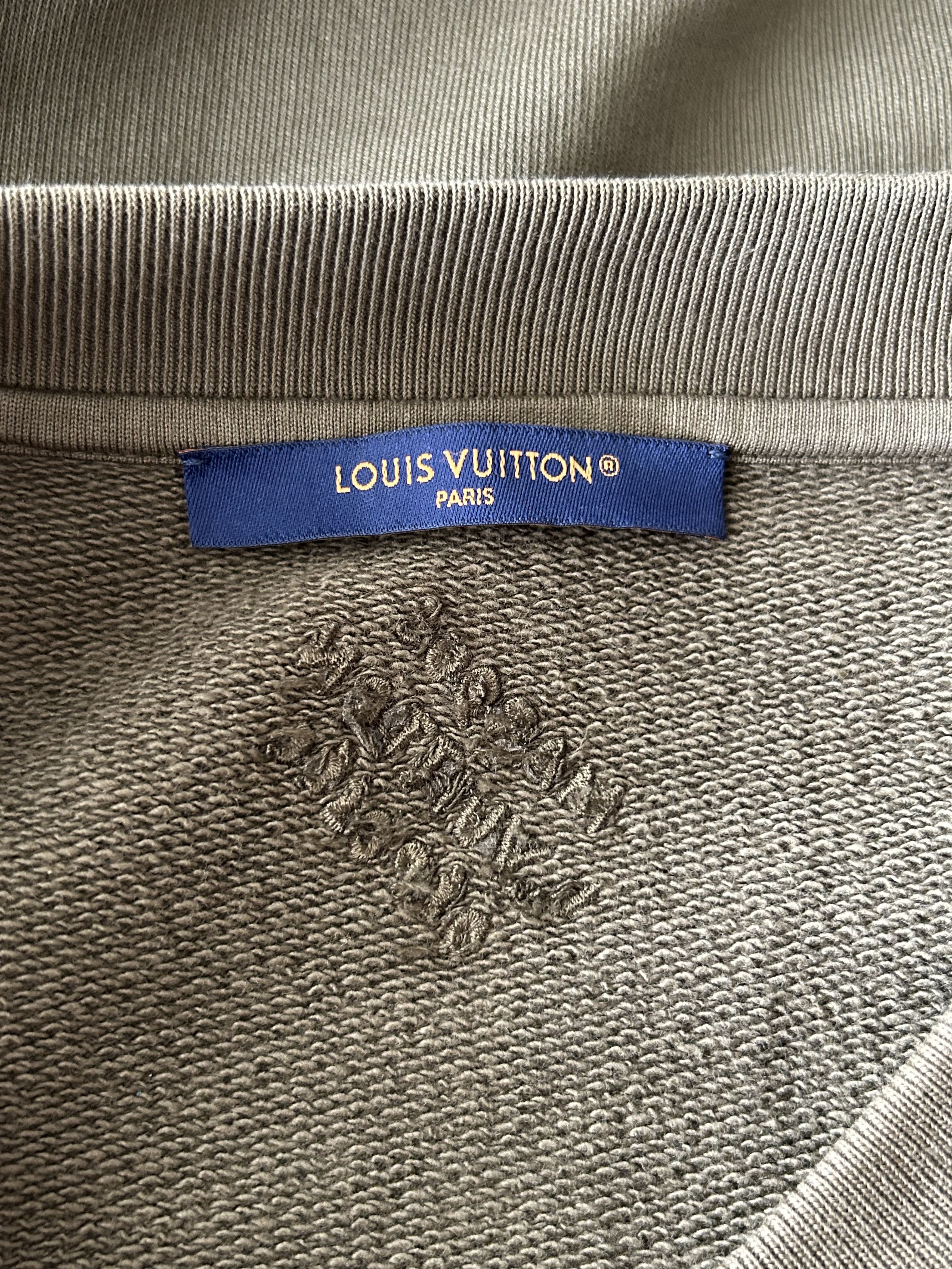 Louis Vuitton Louis Vuitton Khaki LVers Logo Sweater Size US XXL / EU 58 / 5 - 3 Thumbnail