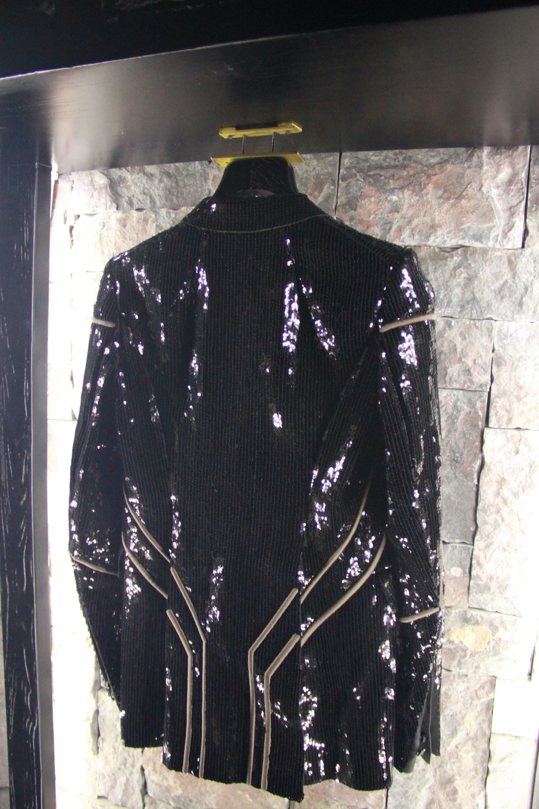 Rick Owens Black Sequin Blazer Size US XS / EU 42 / 0 - 5 Thumbnail