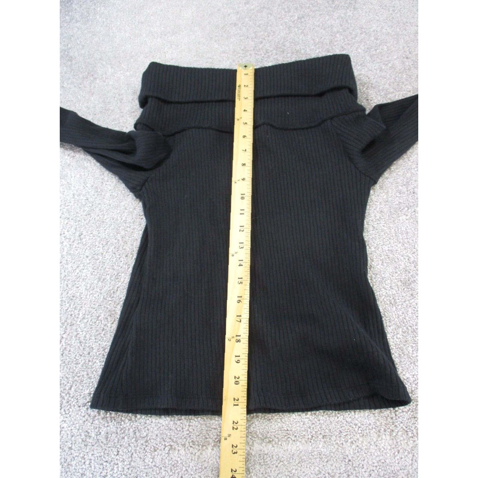 Madewell Madewell Sweater Womens Medium Black Turtleneck Ribbed Cotton Long Sleeve Pullover Womens Size M / US 6-8 / IT 42-44 - 7 Thumbnail