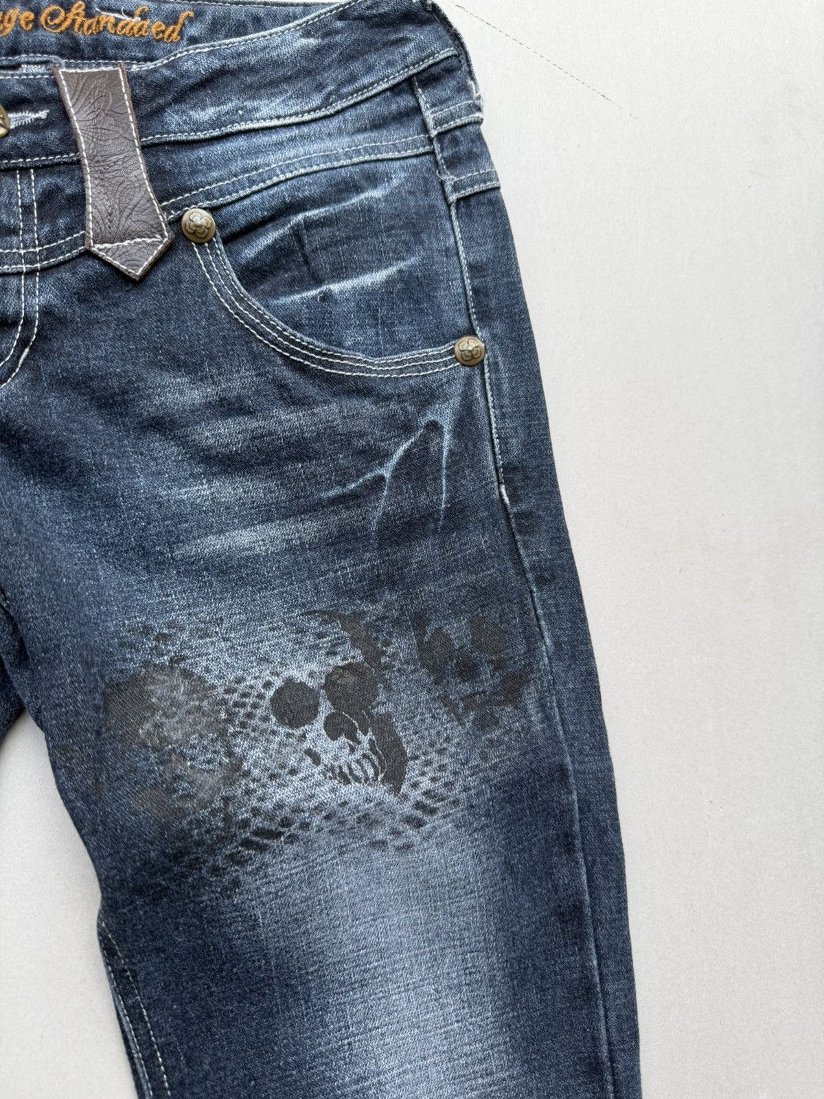 Japanese Brand SKYBOMBER lace-up flare jeans Size US 26 / EU 42 - 3 Thumbnail