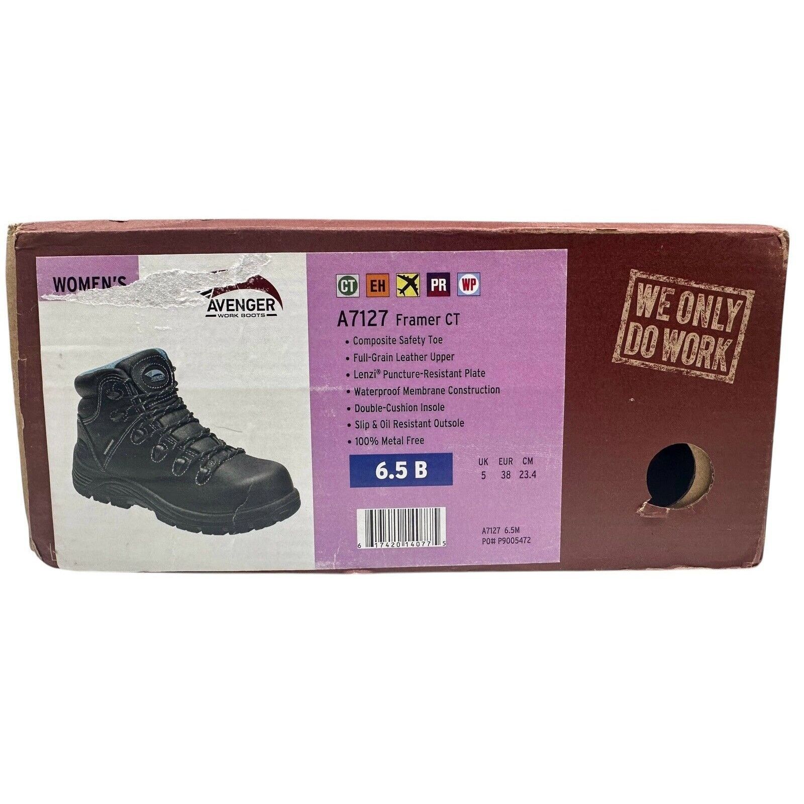 Other Avenger Framer Safety Toe WP SR A7127 Work Boot Women 6.5 B Size US 6.5 / IT 36.5 - 12 Thumbnail