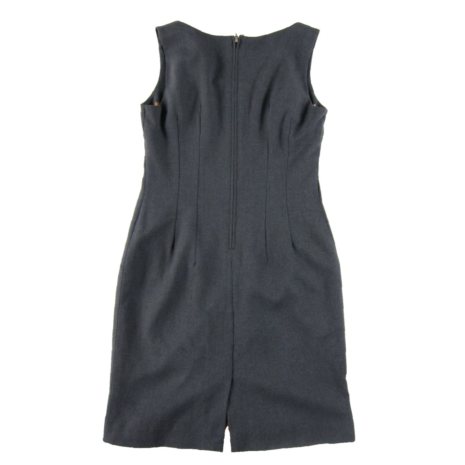 Vintage KELLY BUI Dress Womens Grey Sleeveless Pocket Tank Sheath Classic Work M Size M / US 6-8 / IT 42-44 - 2 Thumbnail