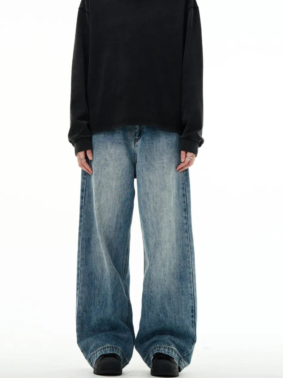 Japanese Brand × Jean Retro loose wide leg high street jeans Size US 32 / EU 48 - 2 Thumbnail