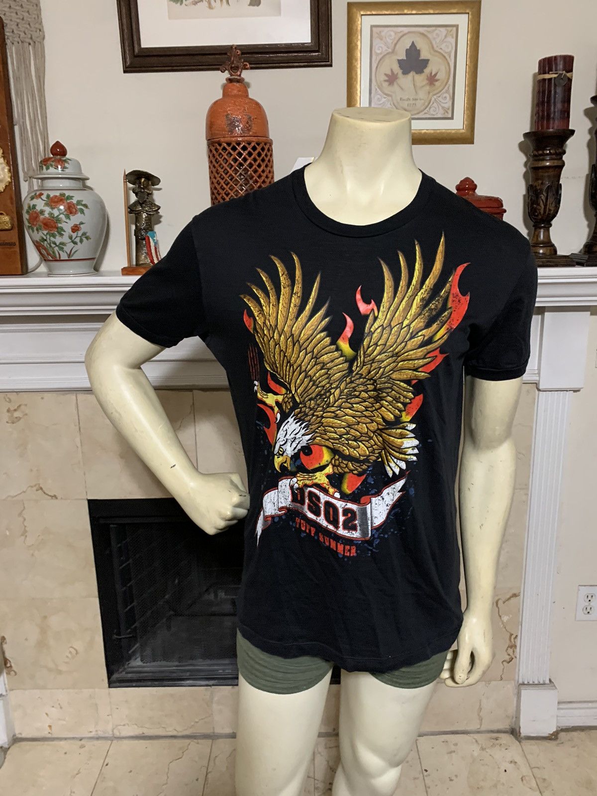 Dsquared2 Eagle on Fire DSQ2 Tuff Summer graphic tee Size US L / EU 52-54 / 3 - 1 Thumbnail