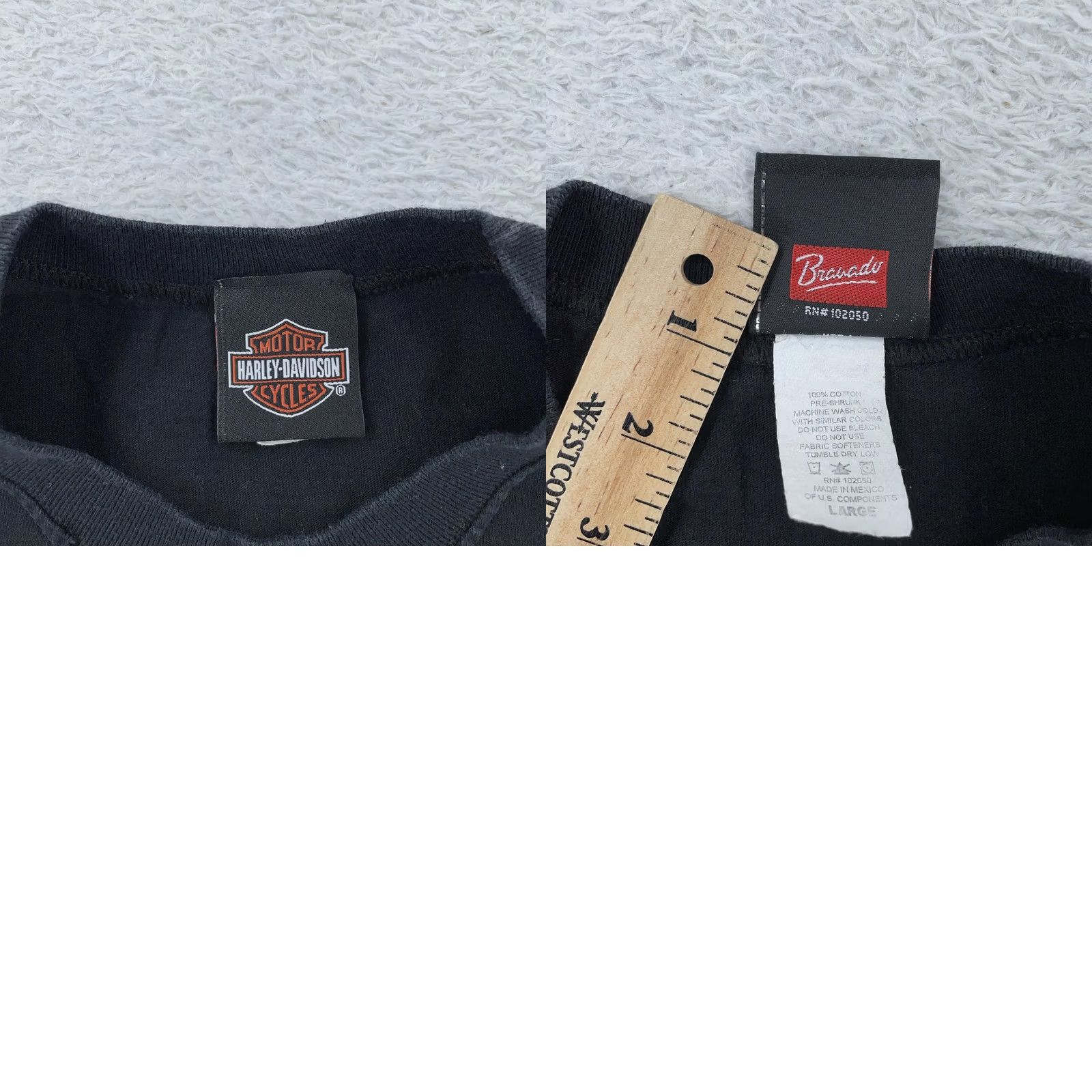 Harley Davidson Harley-Davidson T-Shirt Mens Large Black Skull Wings Biker Somerset PA Muscle Size US L / EU 52-54 / 3 - 8 Thumbnail