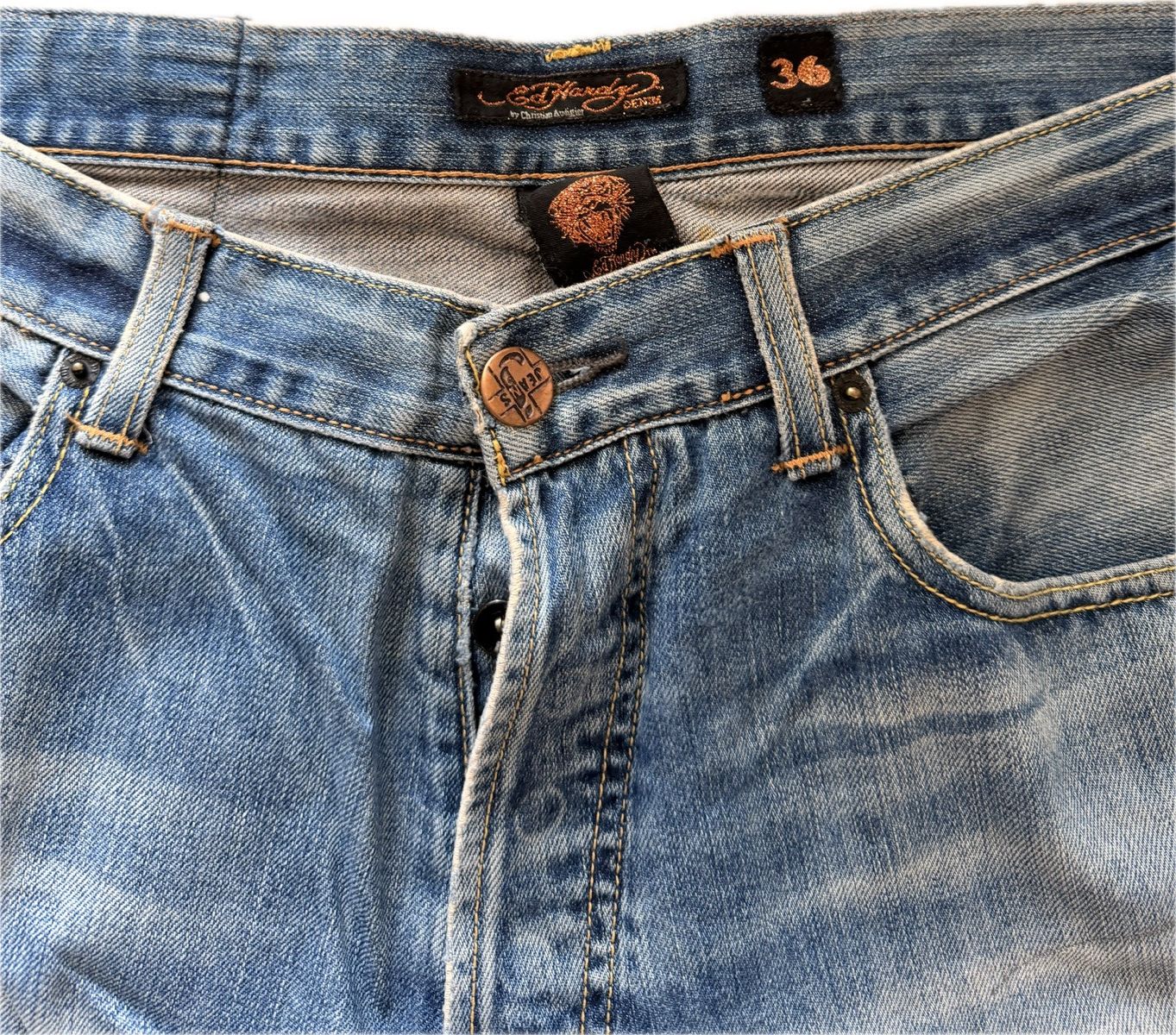 Ed Hardy Vintage Ed Hardy Spelled Out Jeans Size US 36 / EU 52 - 6 Thumbnail