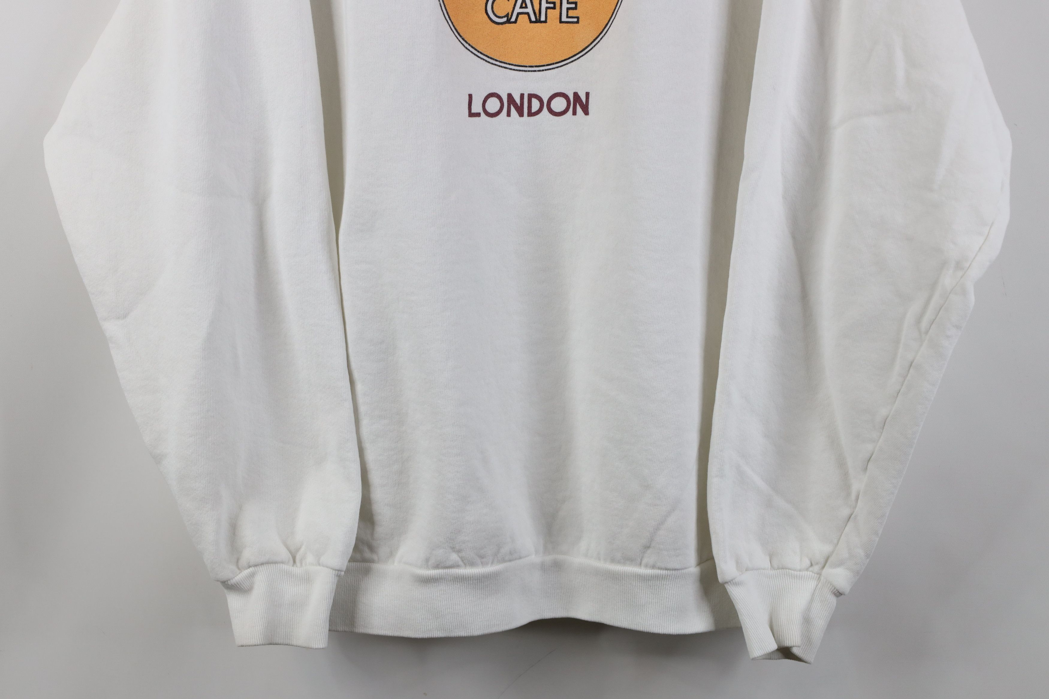 Hard Rock Cafe Vintage 90s Hard Rock Cafe London Crewneck Sweatshirt White Size XL / US 12-14 / IT 48-50 - 3 Thumbnail