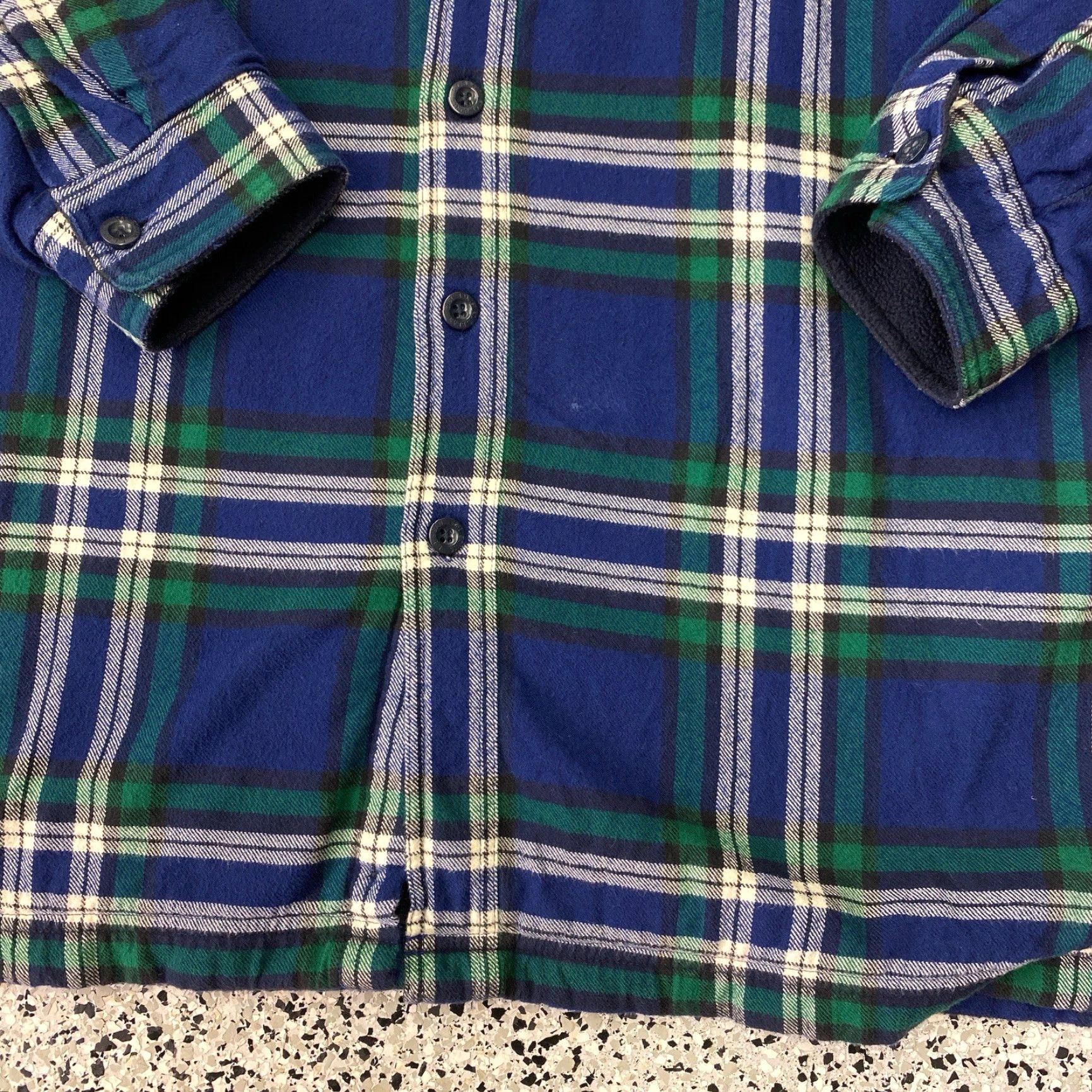 Vintage VINTAGE LL Bean Shirt Mens Large Green Blue Plaid Fleece Lined Jacket Quilted Insulated Pockets 90s USA Outdoor Mens Size US L / EU 52-54 / 3 - 2 Thumbnail