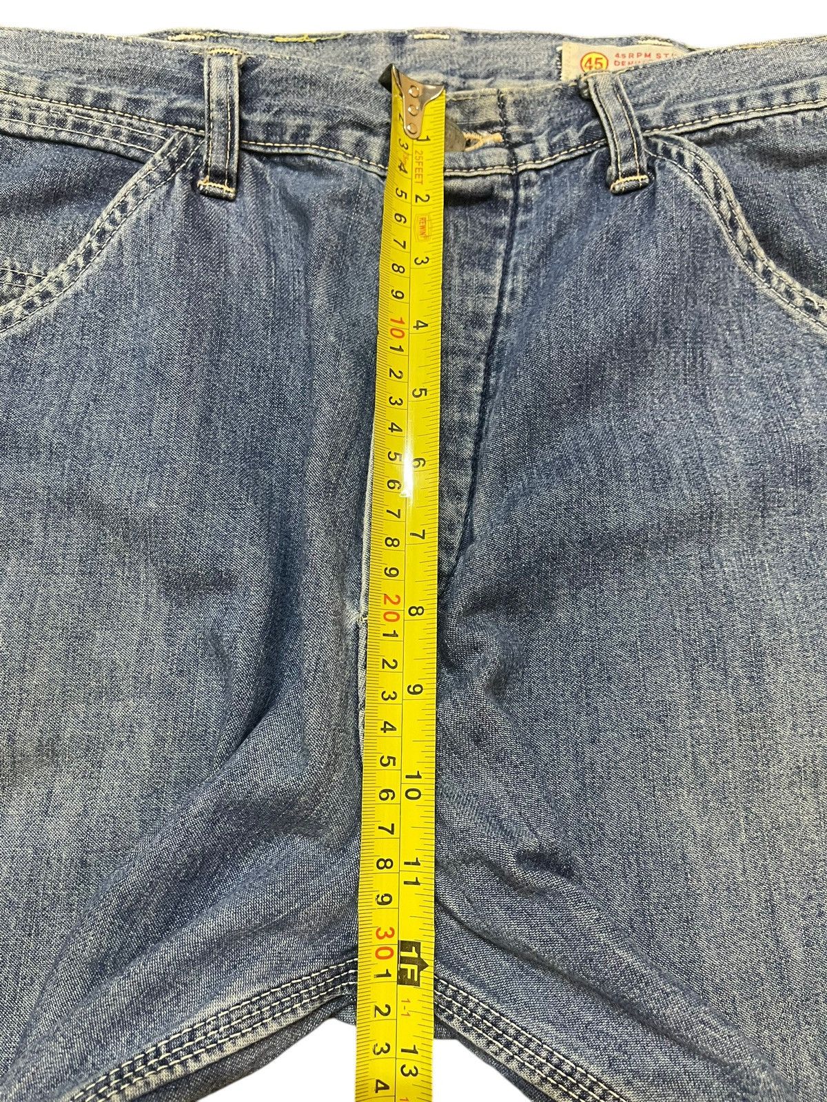 45rpm Vintage Japan 45Rpm Blue Wash Carpenter Baggy Denim Size US 28 / EU 44 - 15 Thumbnail