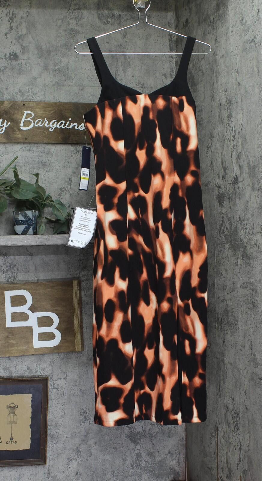 Other Nwt Rachel By Rachel Roy Midi Dress Black Leopard Smoke M Size M / US 6-8 / IT 42-44 - 1 Thumbnail